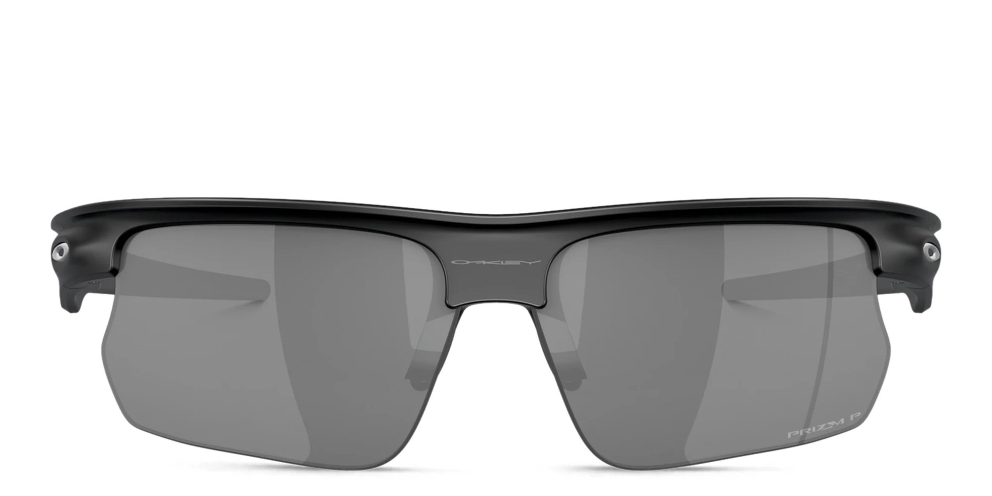 Shop Oakley BiSphaera Unisex Half-Rim Wide Rectangle Sunglasses in Black online.