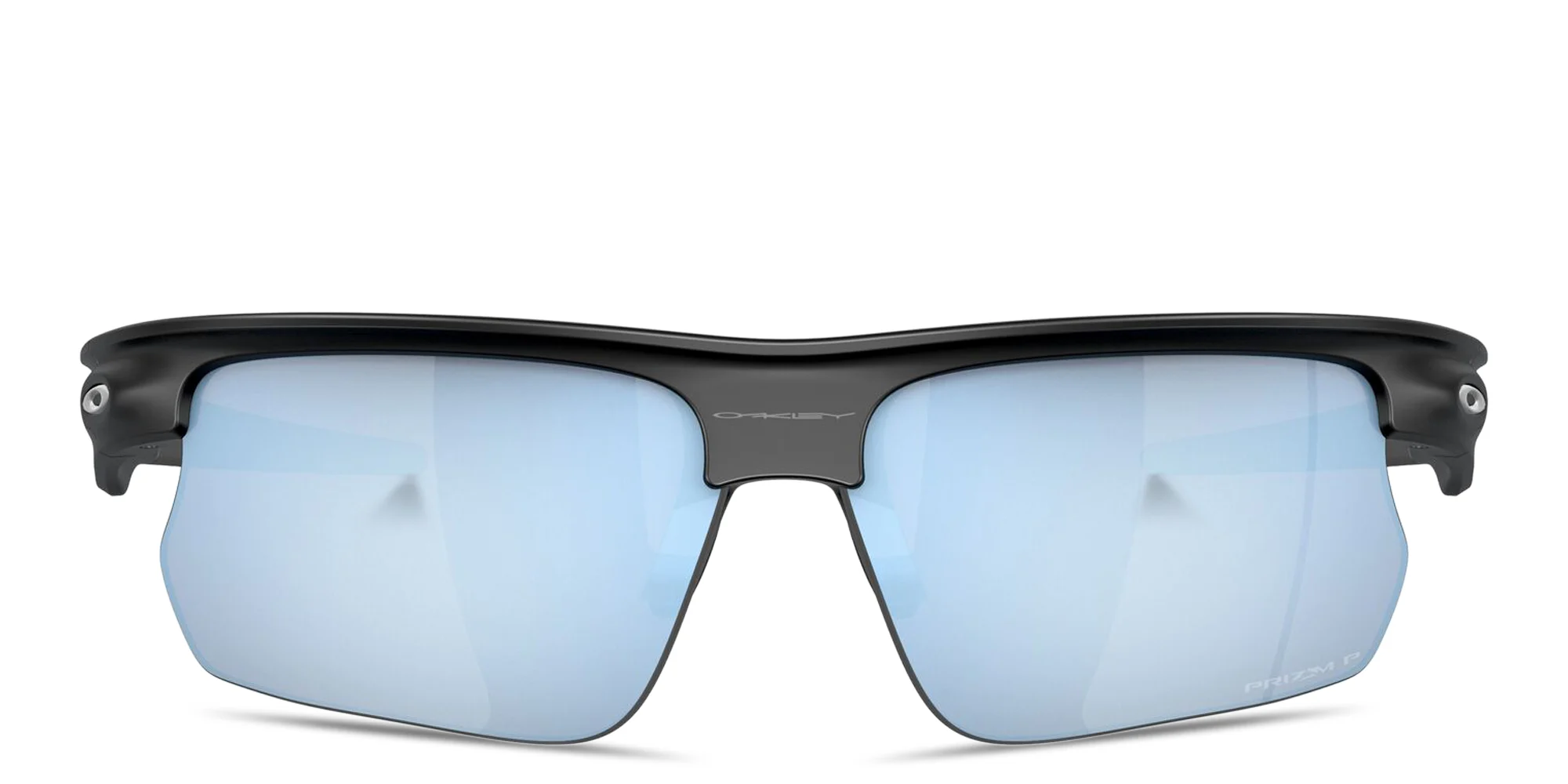 Shop Oakley BiSphaera Unisex Half-Rim Wide Rectangle Sunglasses in Black online.