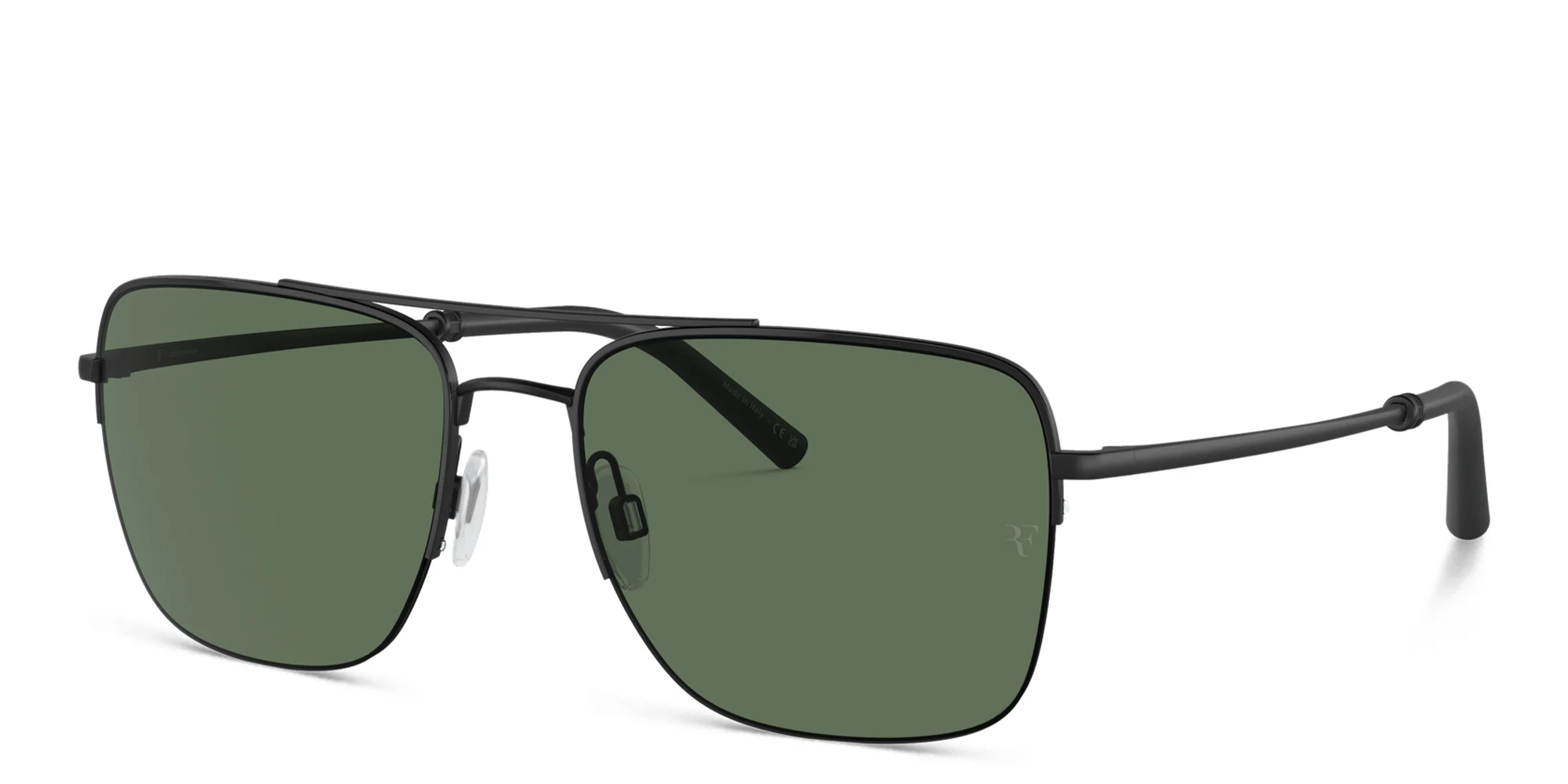Shop OLIVER PEOPLES Logo Pilot Sunglasses in Black online.
