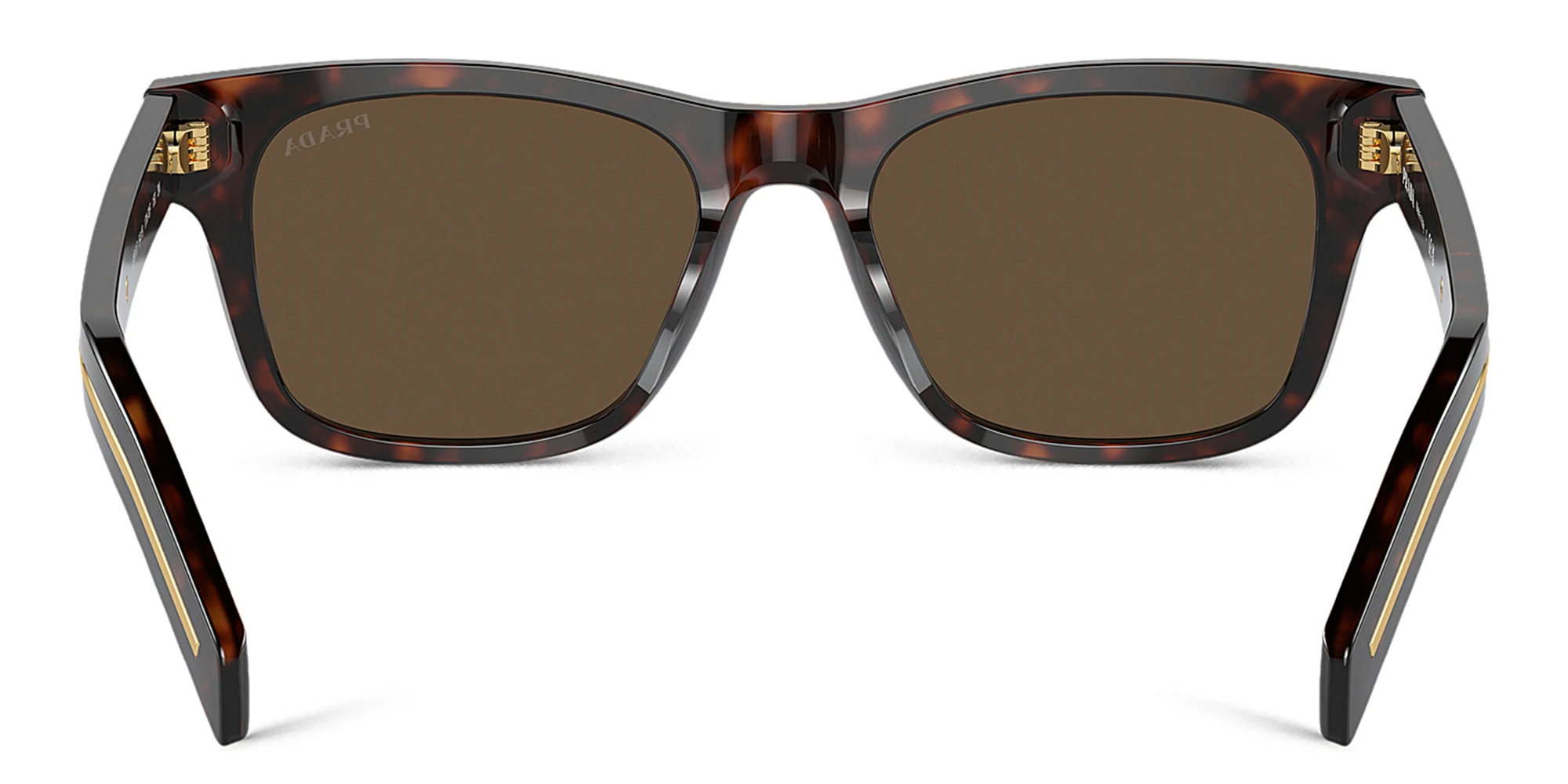 Shop PRADA Logo Rectangle Sunglasses in Tortoise online.