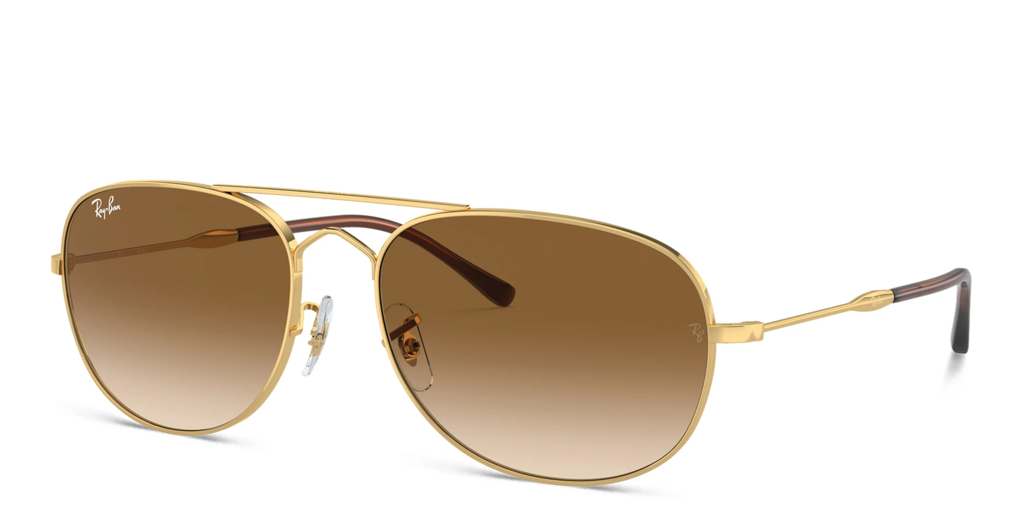 Shop Ray-Ban Bain Bridge Unisex Pilot Sunglasses in Gold online.