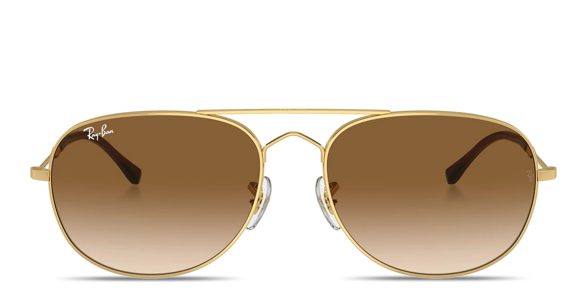 Shop Ray-Ban Bain Bridge Unisex Pilot Sunglasses in Polished Gold online.