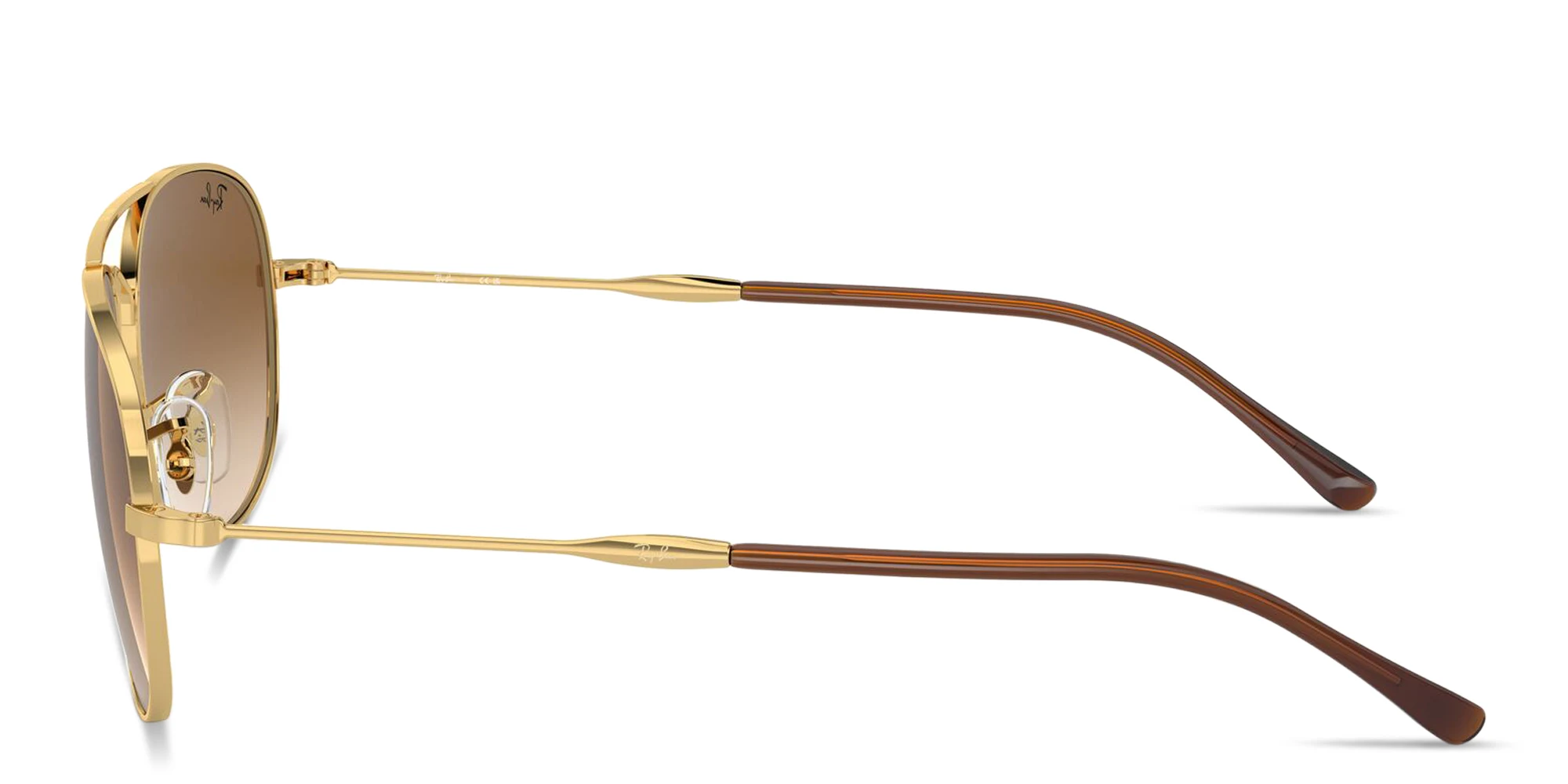 Shop Ray-Ban Bain Bridge Unisex Pilot Sunglasses in Polished Gold online.