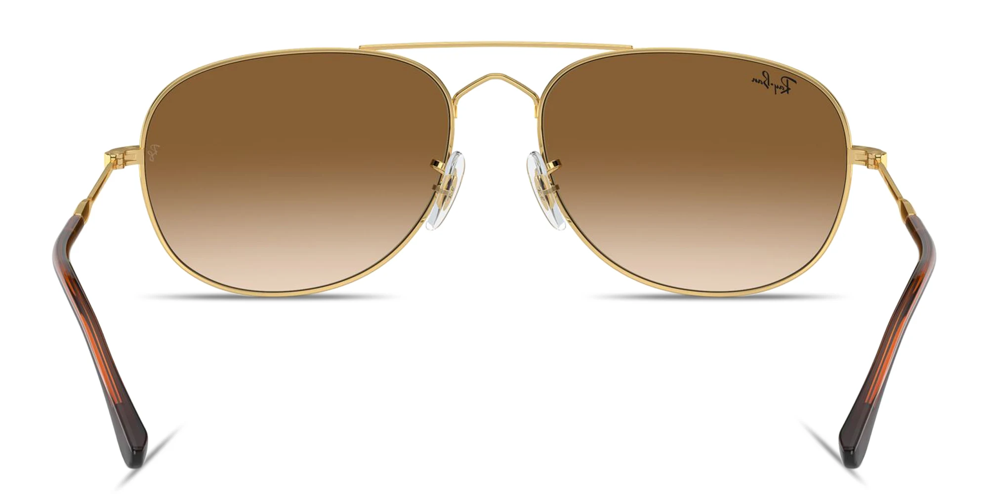 Shop Ray-Ban Bain Bridge Unisex Pilot Sunglasses in Polished Gold online.