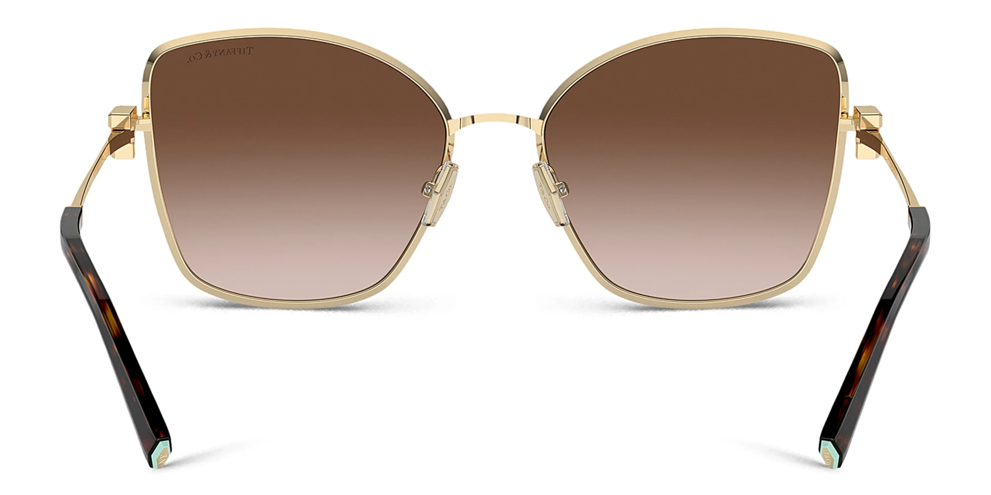Shop TIFFANY T Motif Butterfly Sunglasses in Pale Gold online.