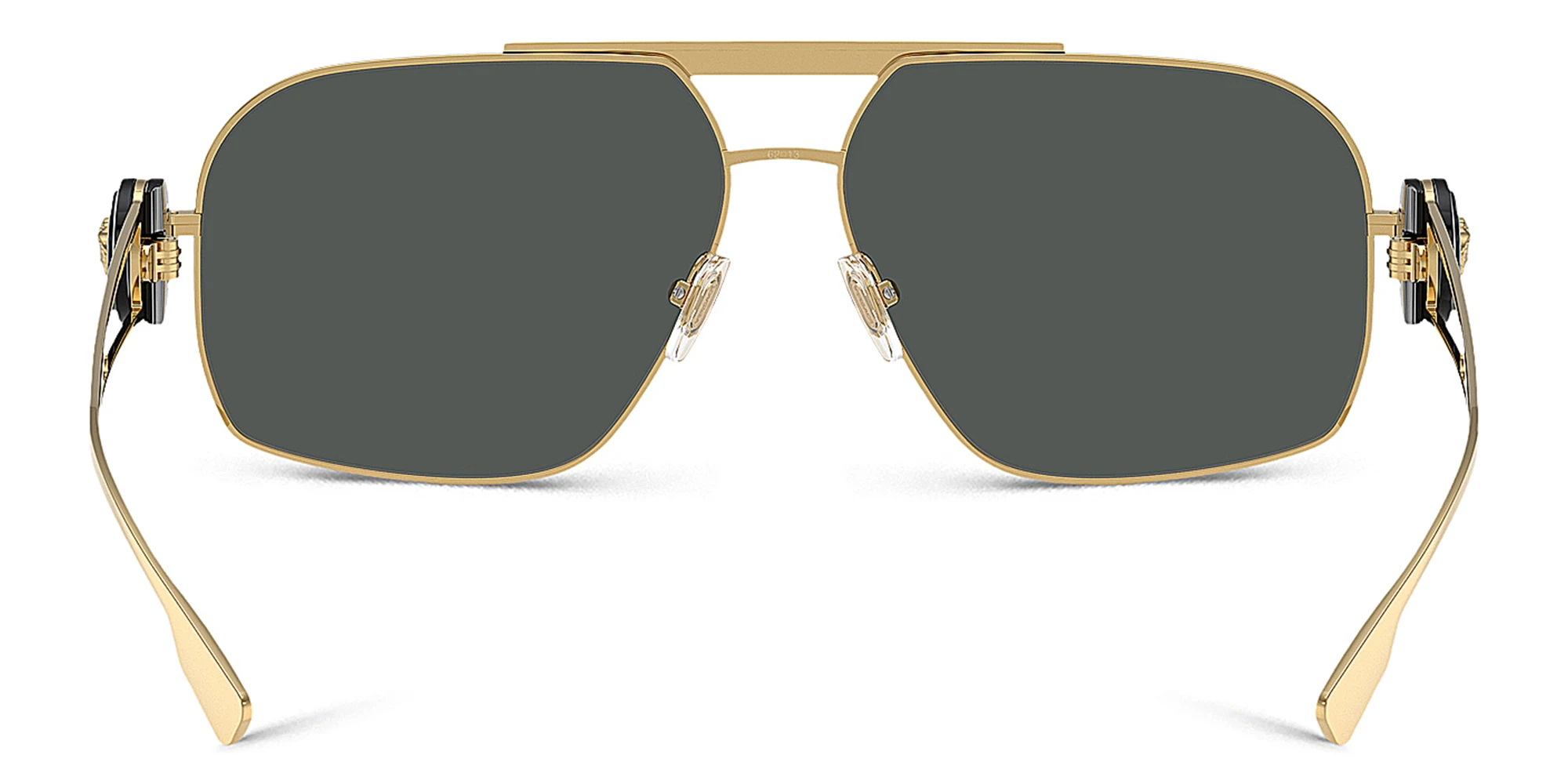 Shop VERSACE Medusa Irregular Sunglasses in Gold online.