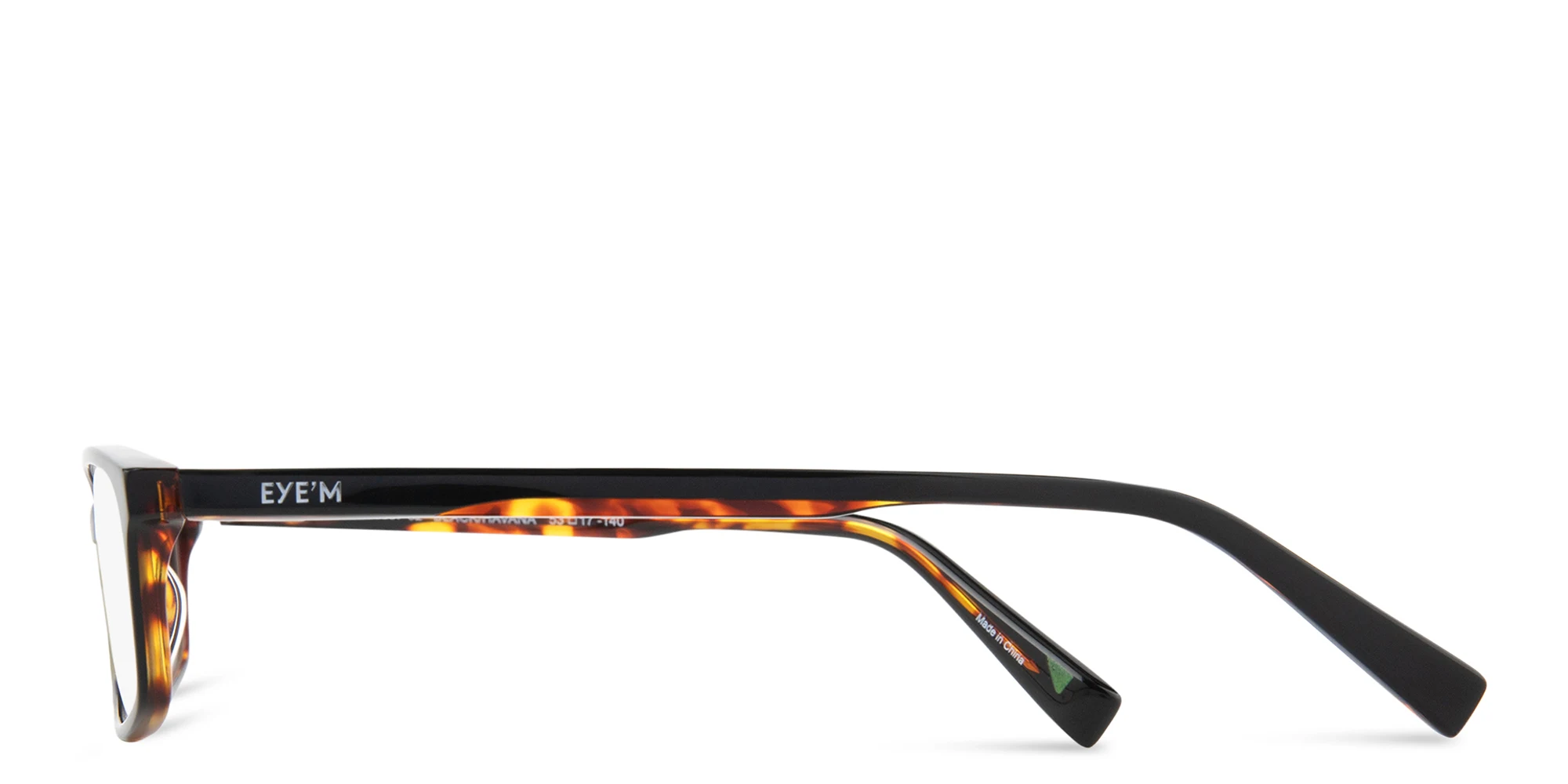 Shop EYE'M Rectangle Eyeglasses in Black Havana online.