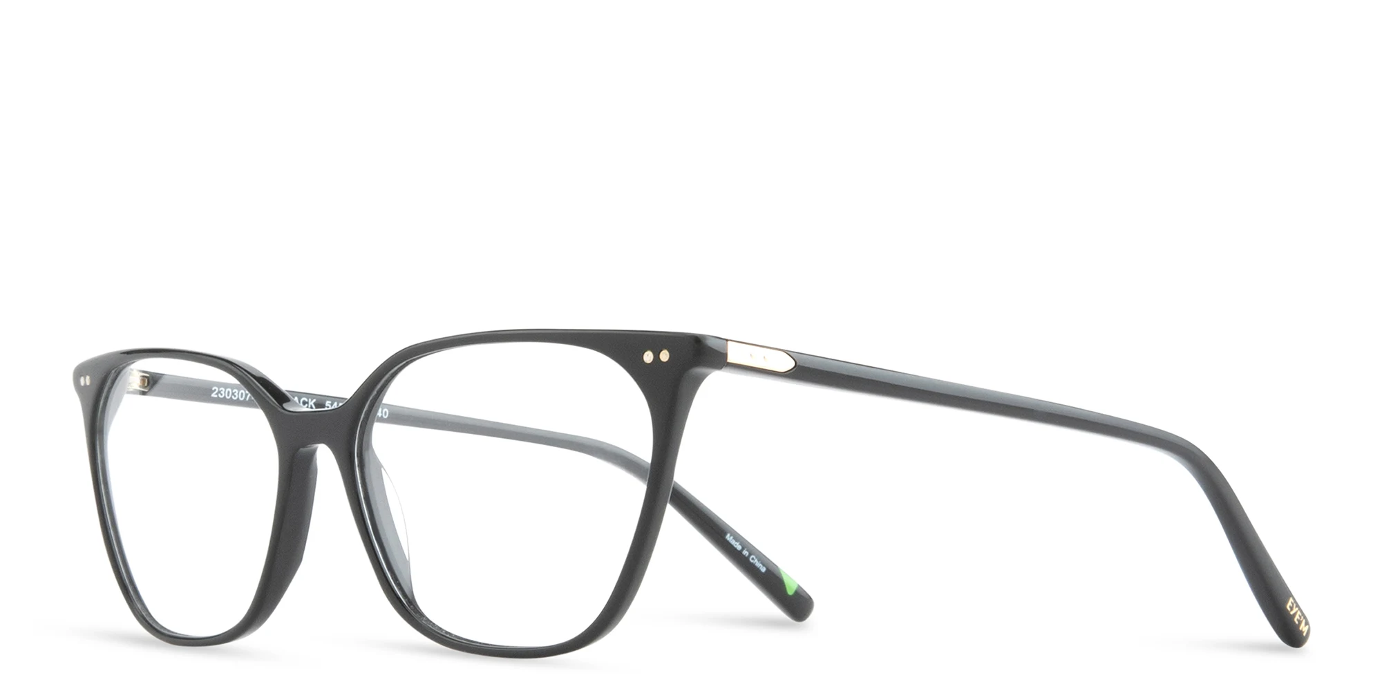 Shop EYE'M Square Eyeglasses in Black online.