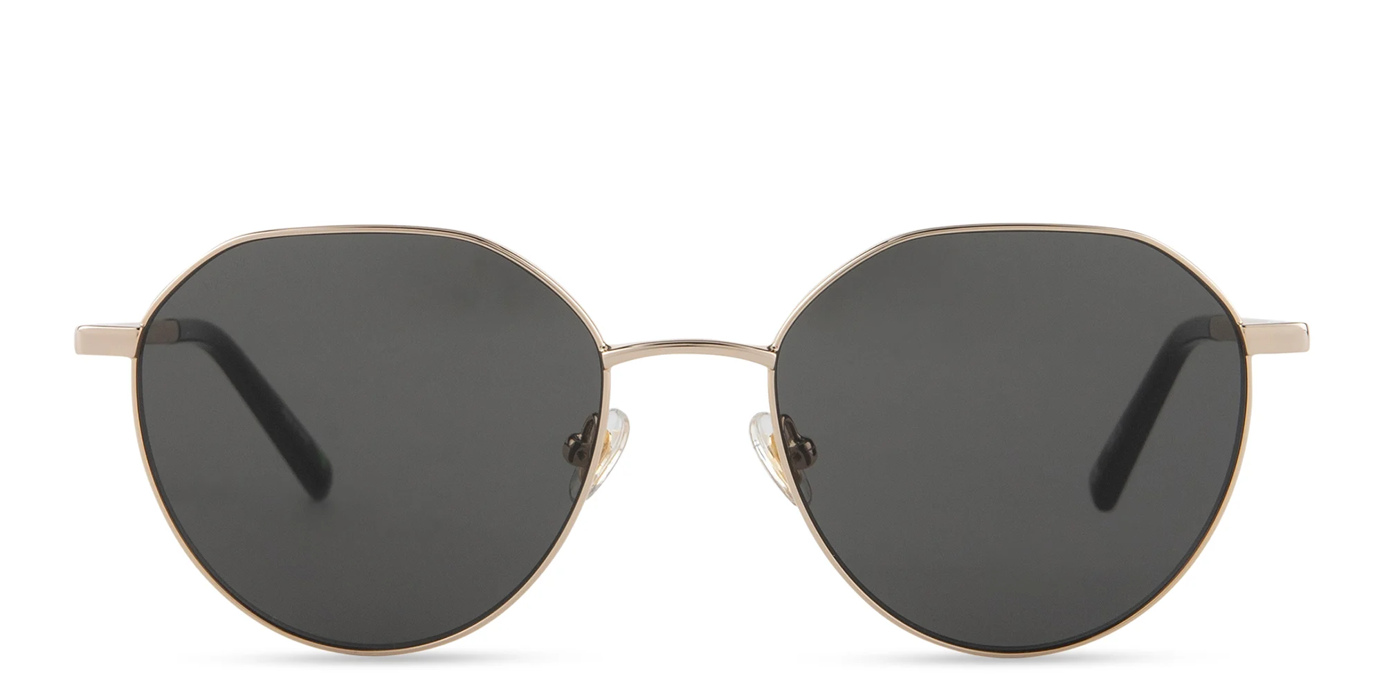 Shop EYE'M Round Sunglasses in Gold online.