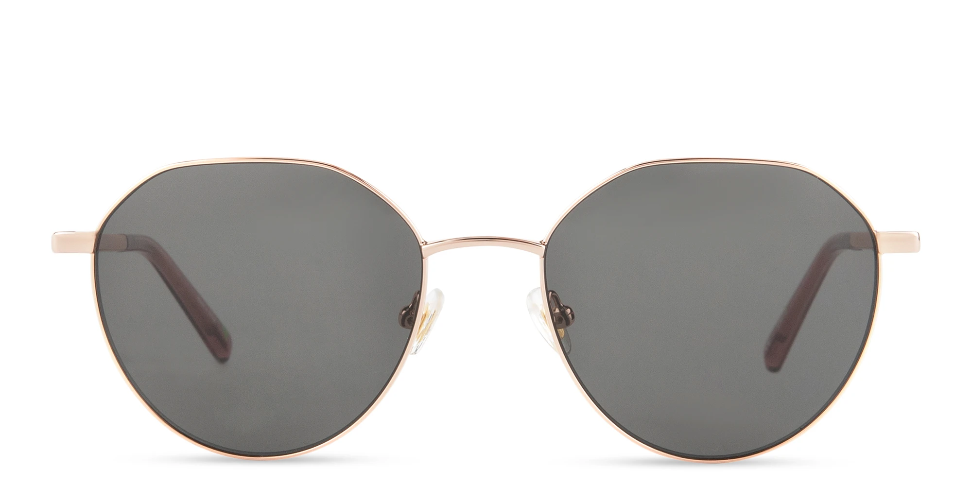 Shop EYE'M Round Sunglasses in Rose Gold online.