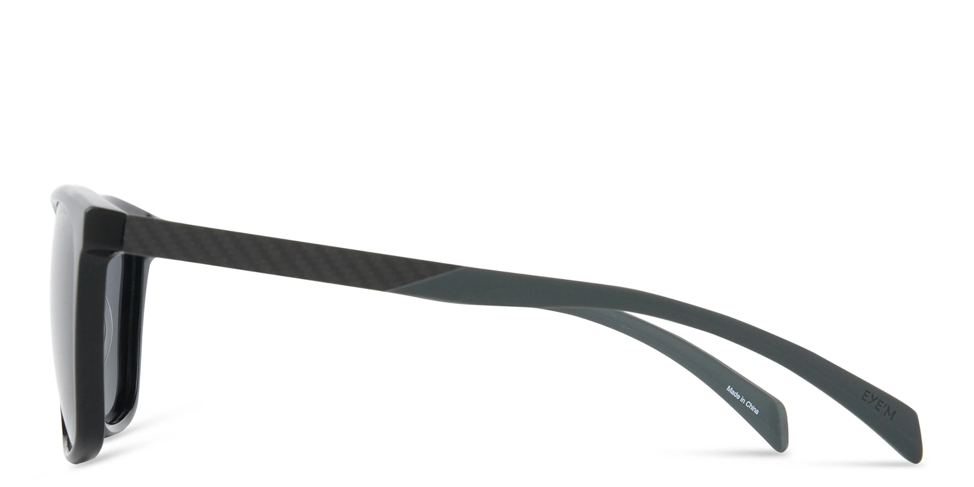 Shop EYE'M Unisex Square Sunglasses in Black online.