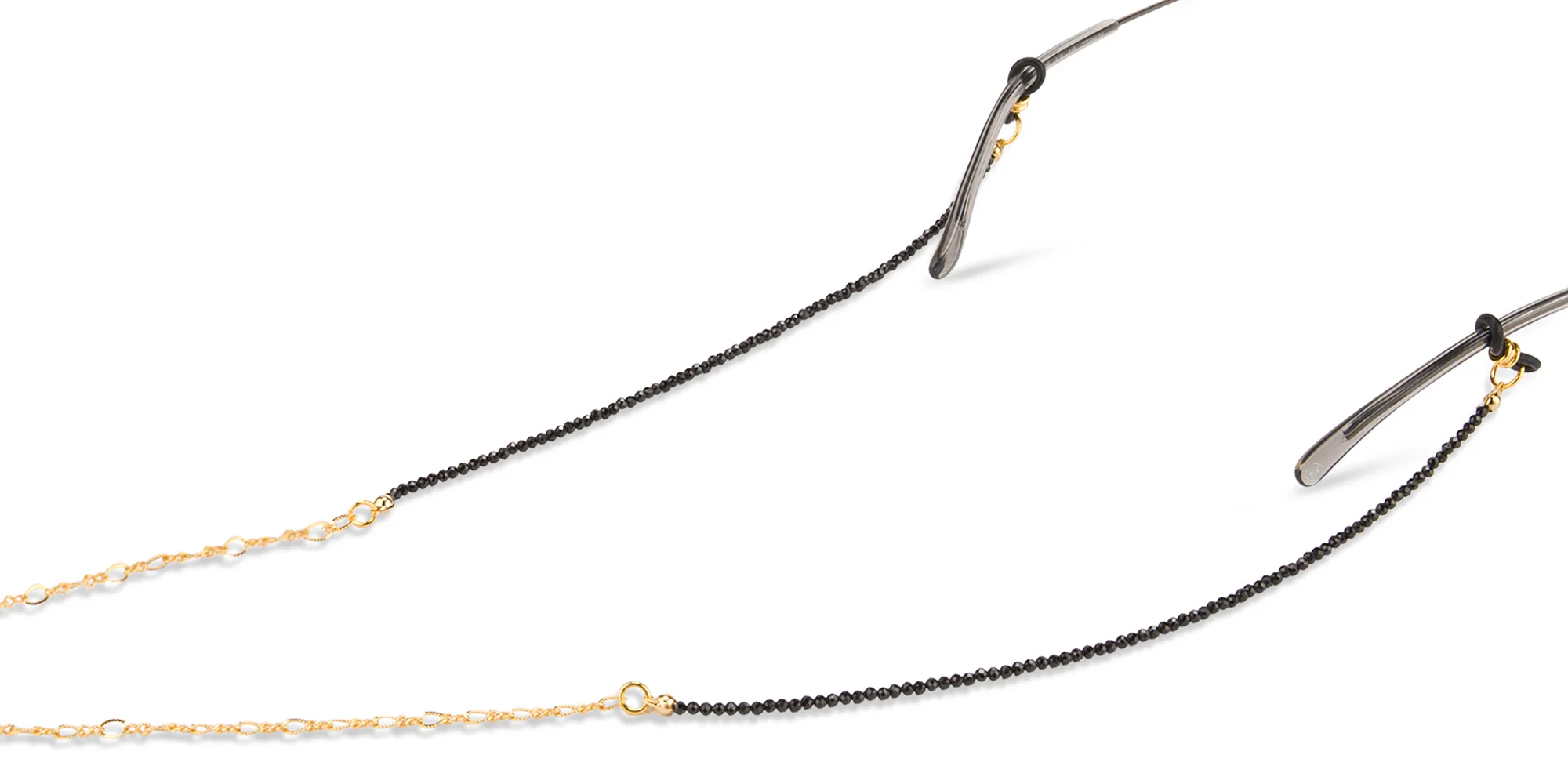 Shop DIFFUSER TOKYO Black Spinel Unisex Glasses Chain online.