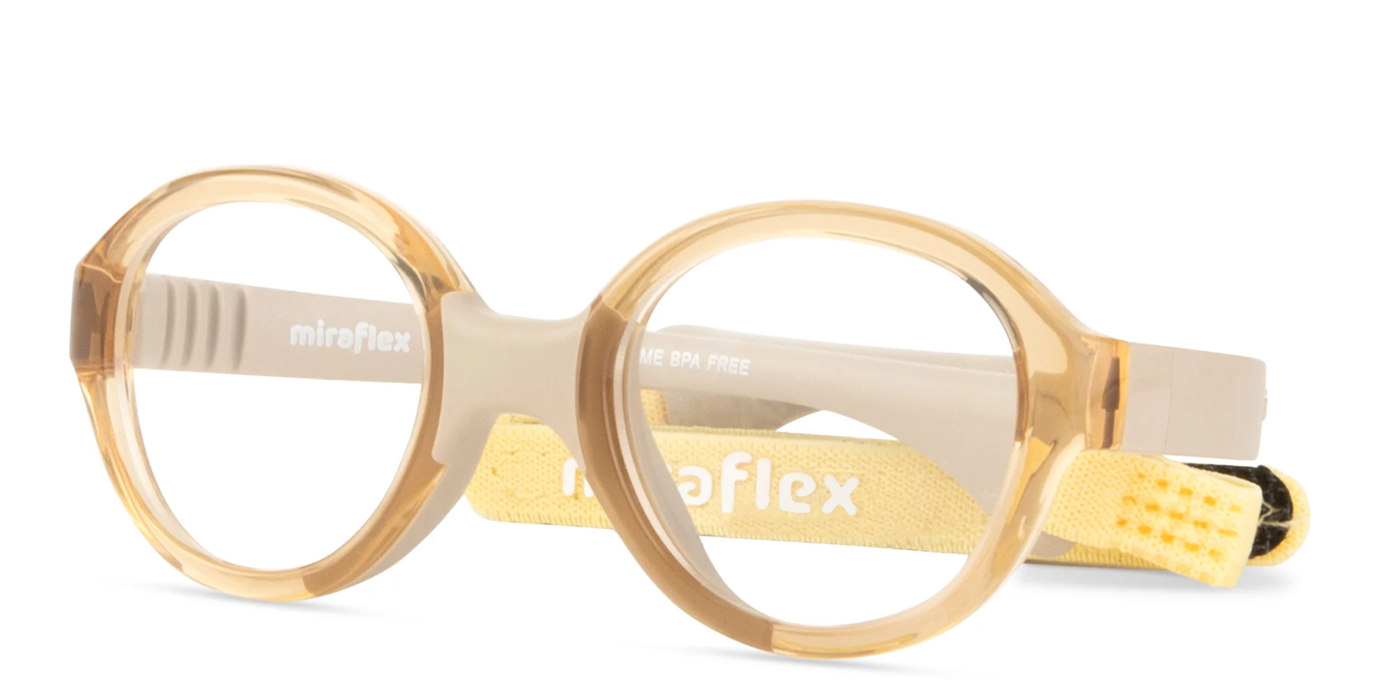 Shop Mira Flex Kids Oval Eyeglasses in Light Brown online.