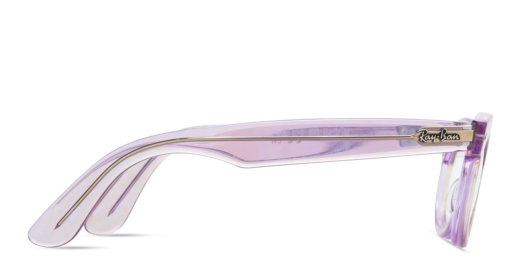 Shop Ray-Ban Wayfarer Oval Optics Change Eyeglasses in Purple online.
