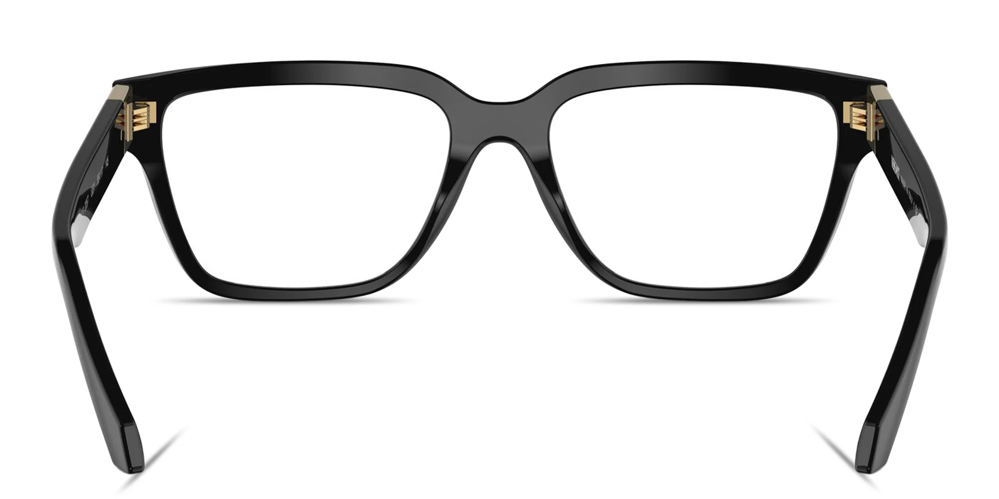 Shop VERSACE Medusa Rectangle Eyeglasses in Black online.