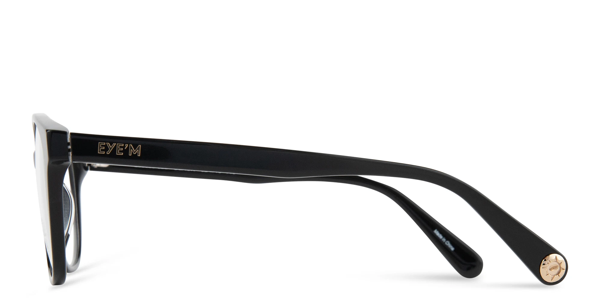 Shop EYE'M Round Eyeglasses in Matte Black online.
