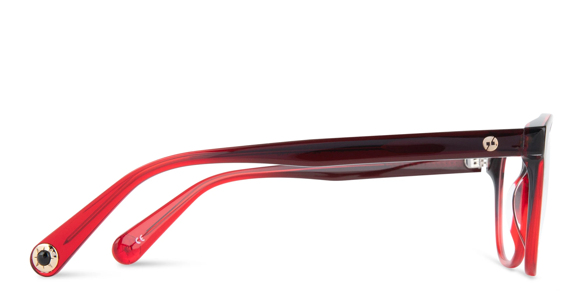 Shop EYE'M Round Eyeglasses in Red online.