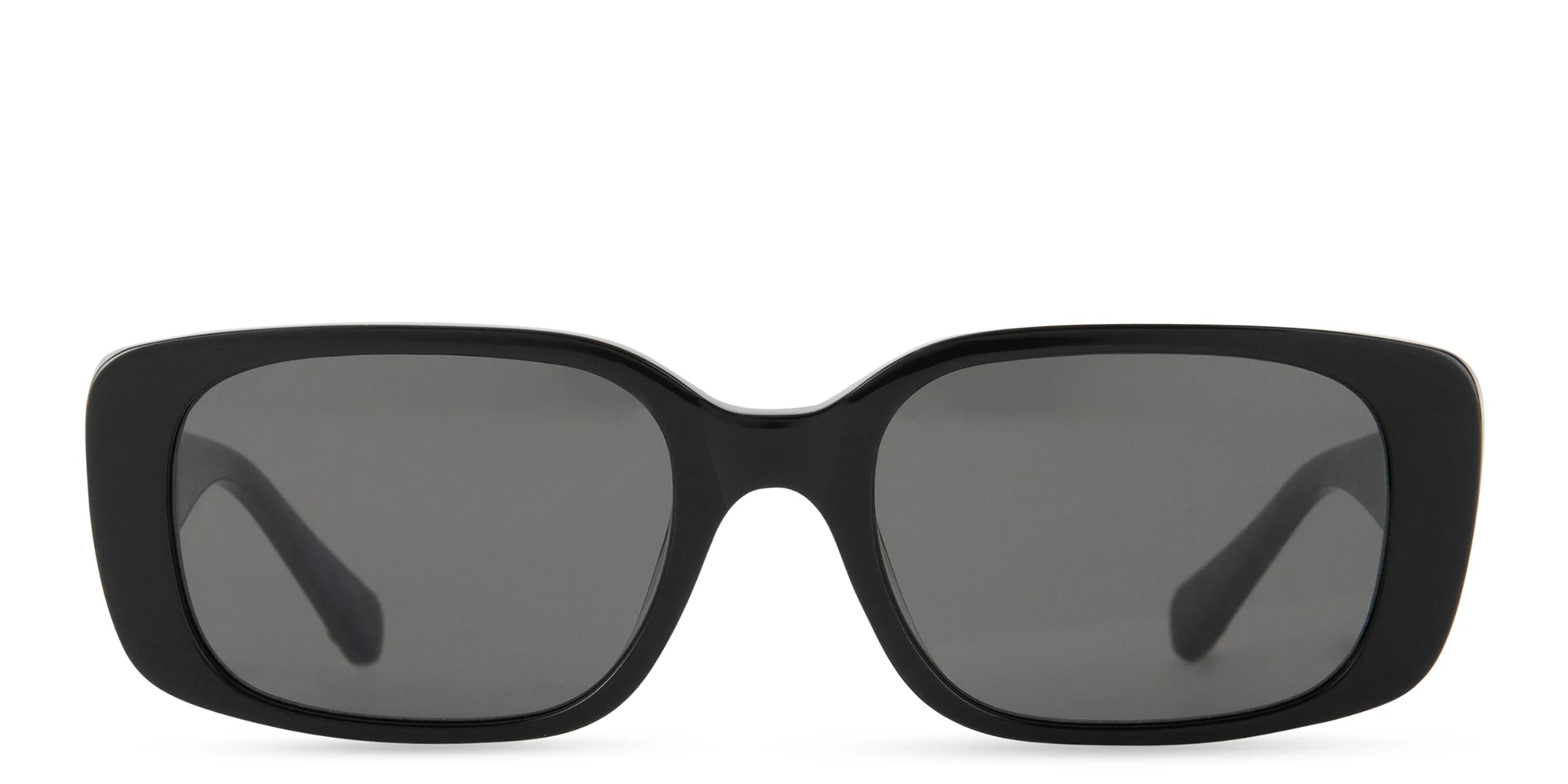 Shop EYE'M Rectangle Sunglasses in Solid Black online.