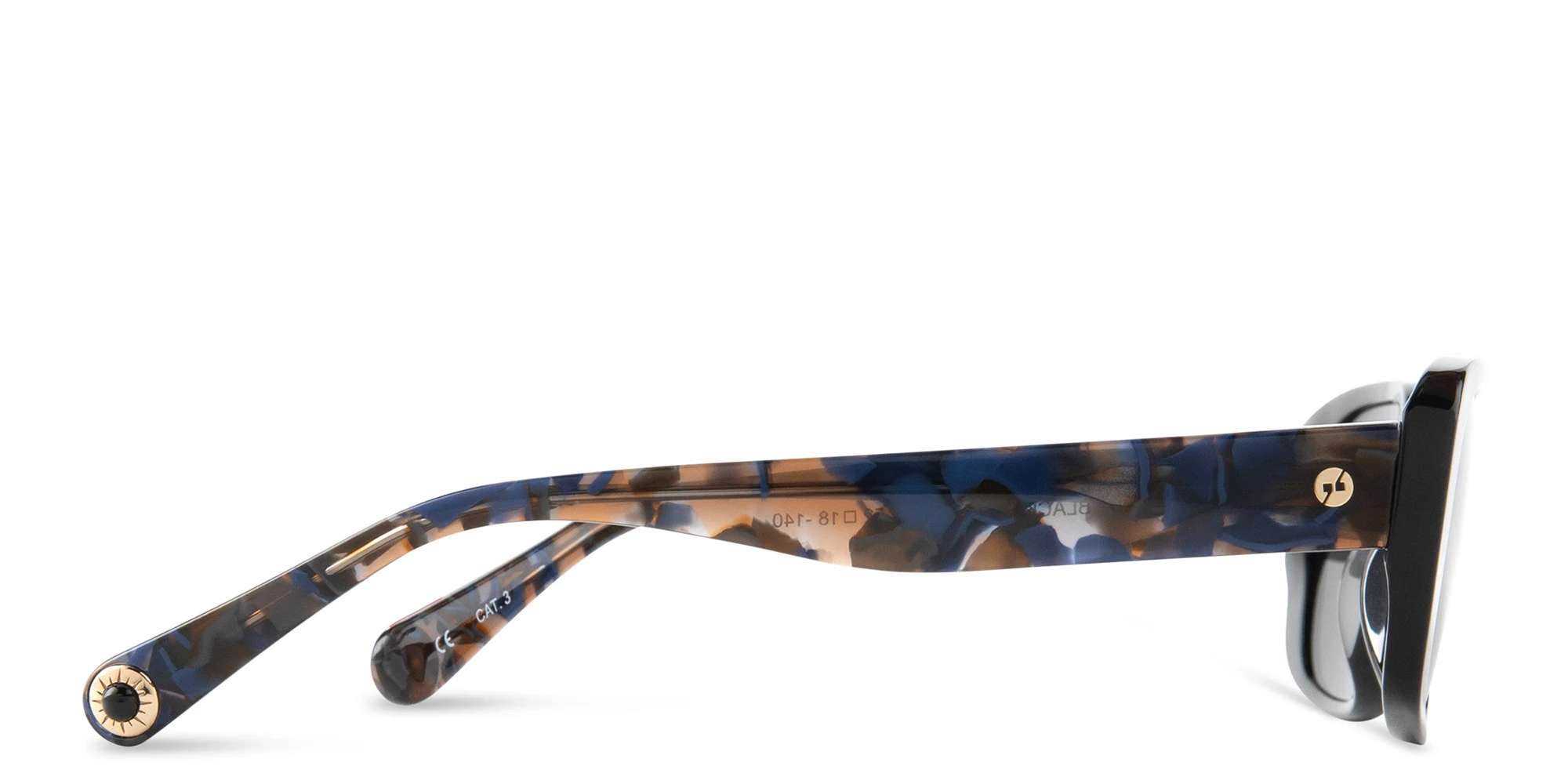 Shop EYE'M Rectangle Sunglasses in Solid Black online.