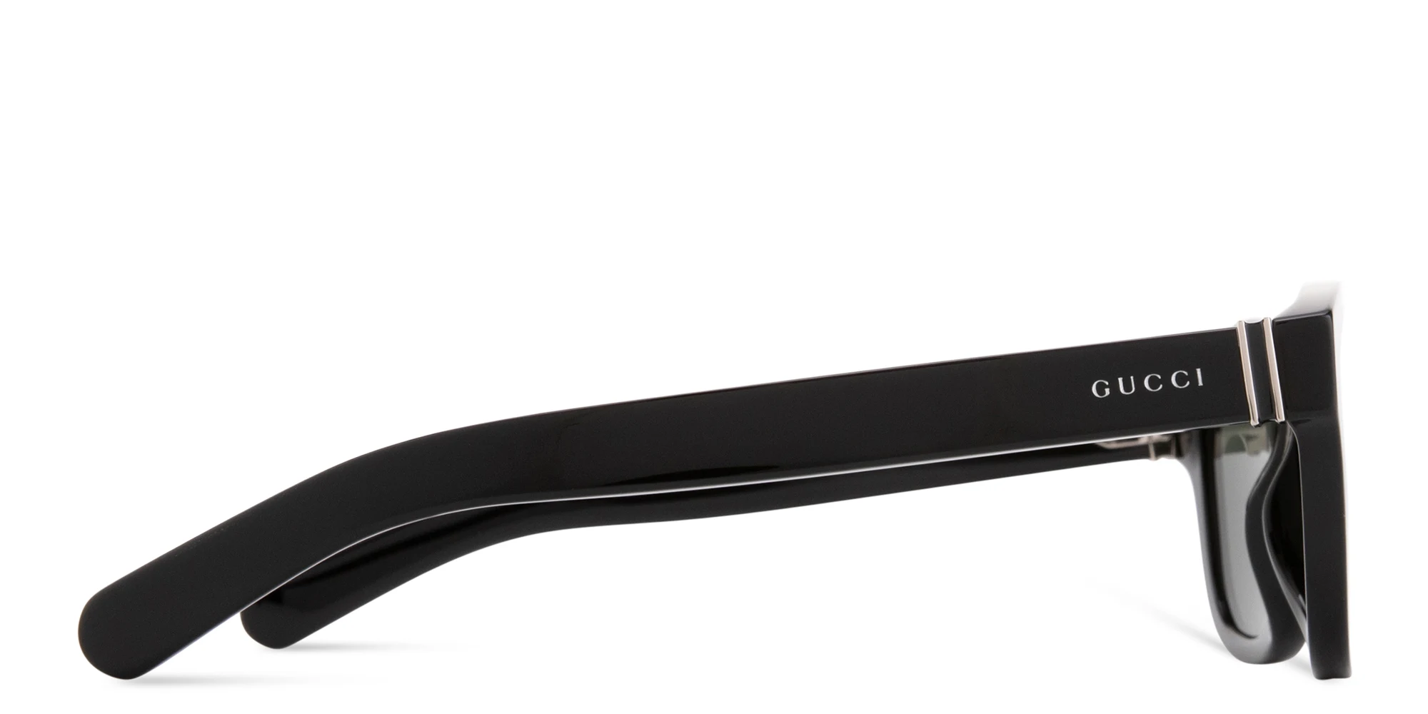 Shop GUCCI Web Square Sunglasses in Black online.