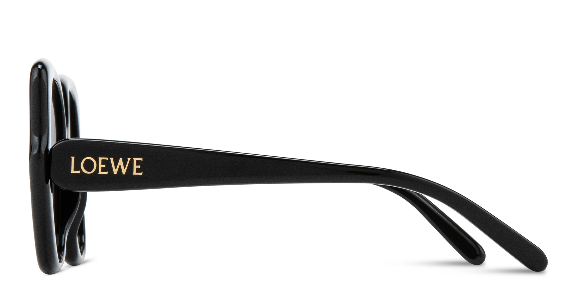 Shop LOEWE Think Oversized Square Sunglasses in Black online.