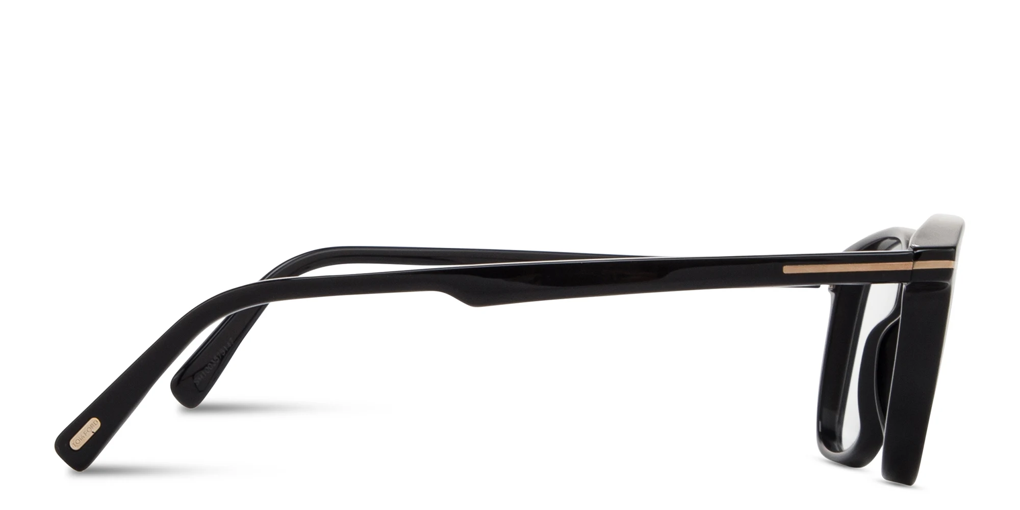 Shop TOM FORD T Logo Square Eyeglasses in Black online.