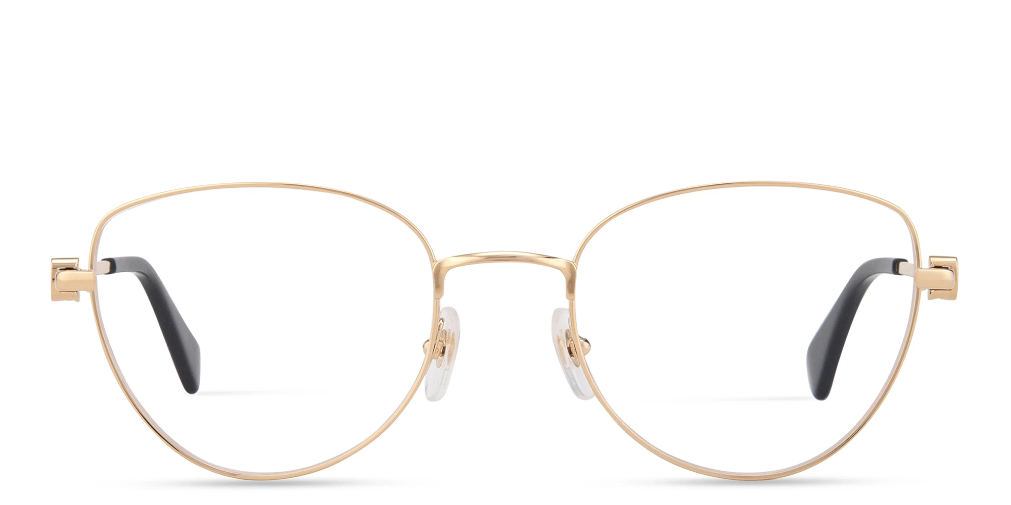 Shop Cartier Signature 'C'de Cartier Wide Round Eyeglasses in Gold online.