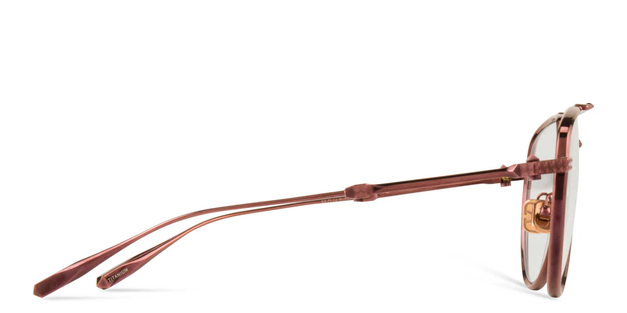 Shop VALENTINO V-Stud II Unisex Wide Aviator Eyeglasses in Rose Gold online.