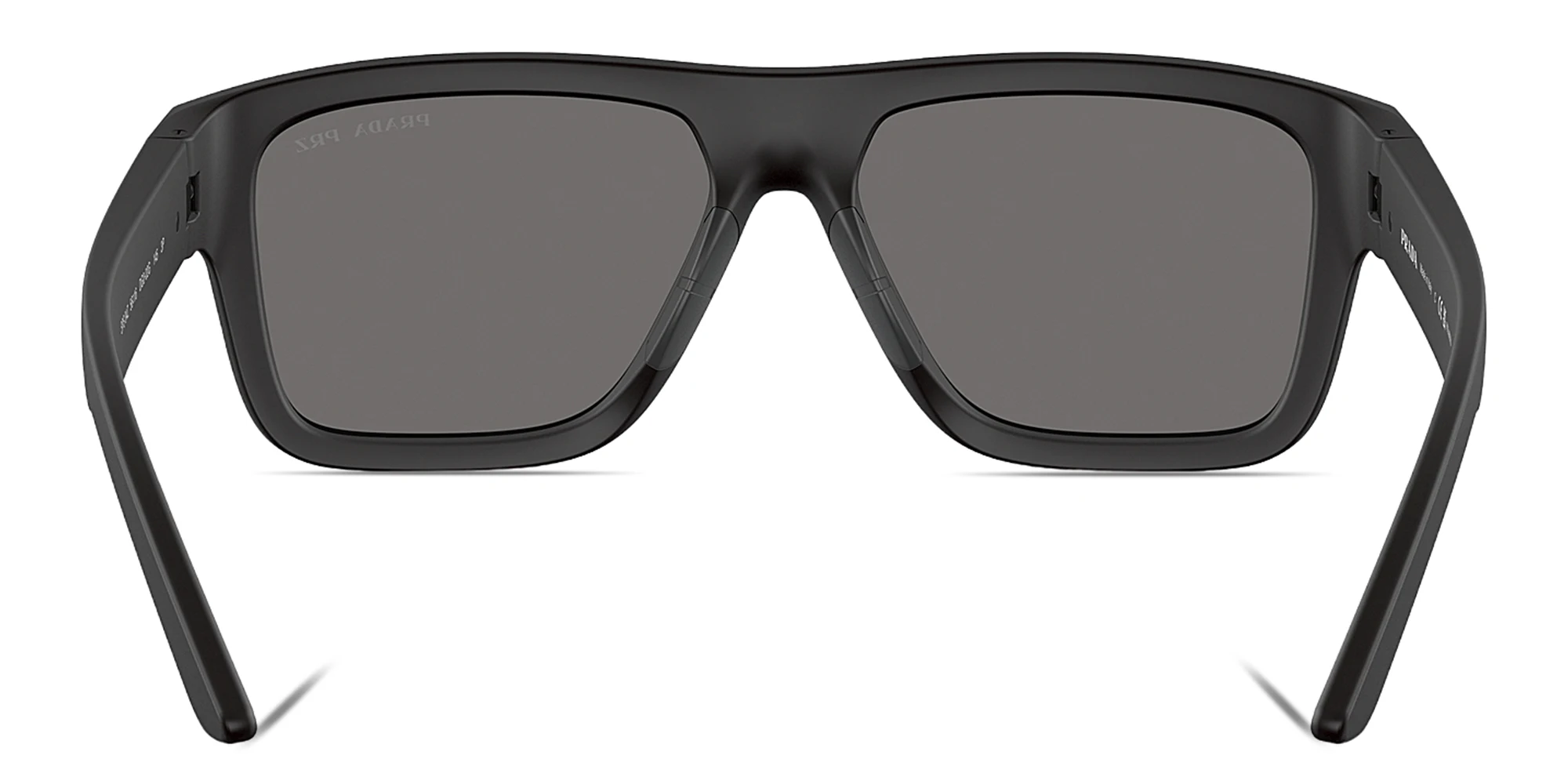 Shop Prada Linea Rossa Logo Lettering Square Sunglasses in Black online.