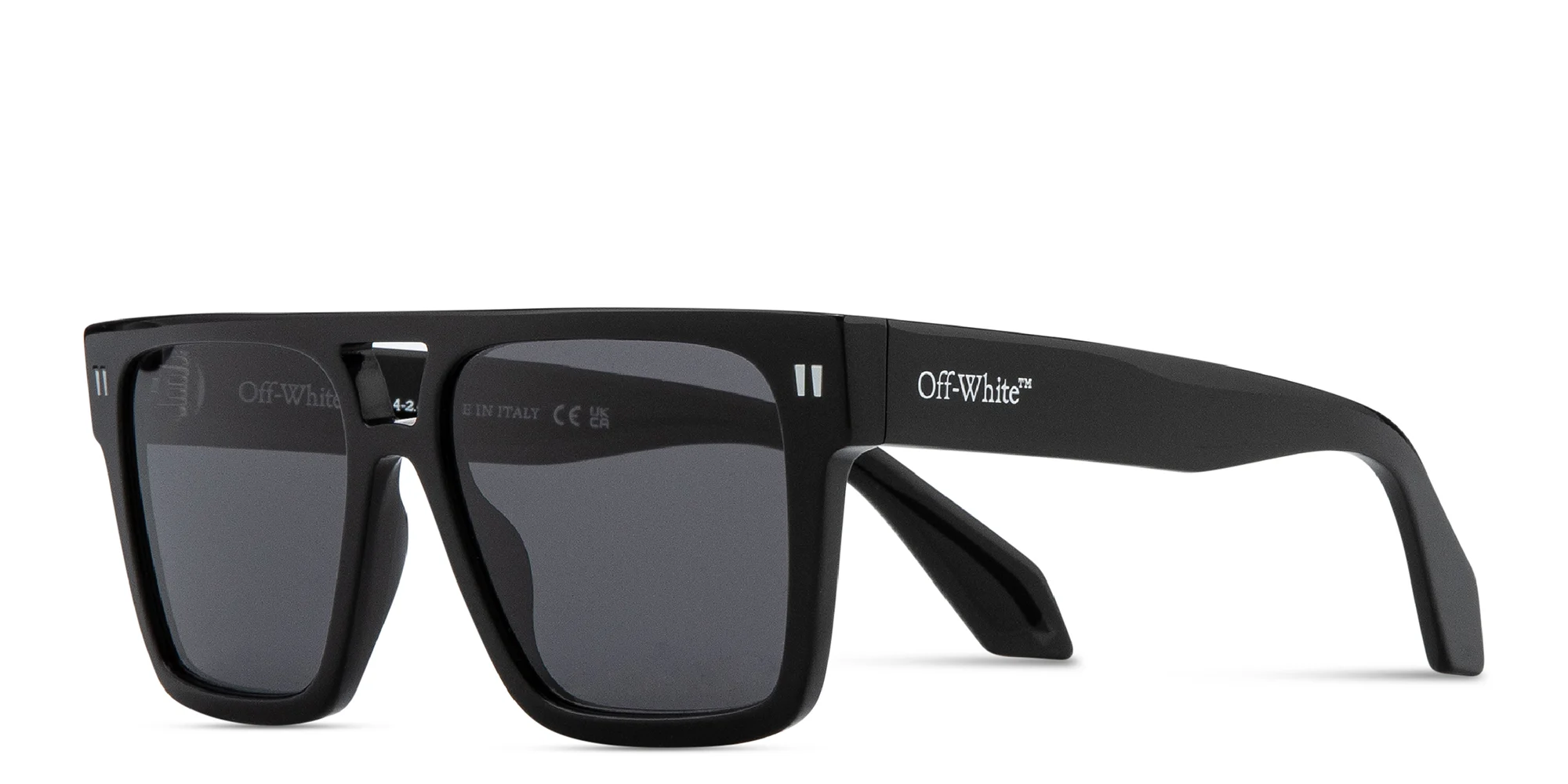Shop OFF WHITE Springfield Unisex Square Sunglasses in Black online.
