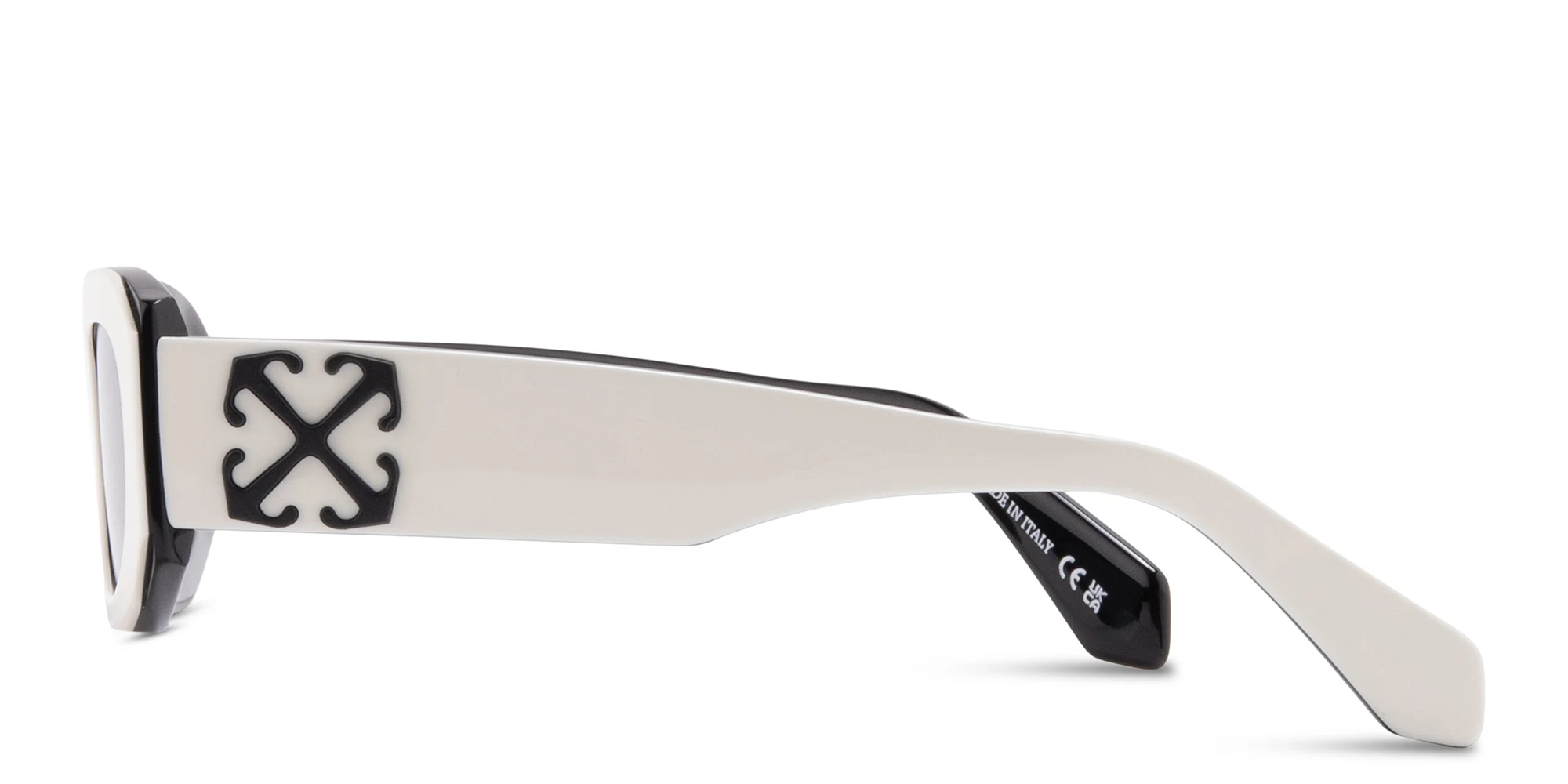 Shop OFF WHITE Orlando Unisex Oval Sunglasses in White online.