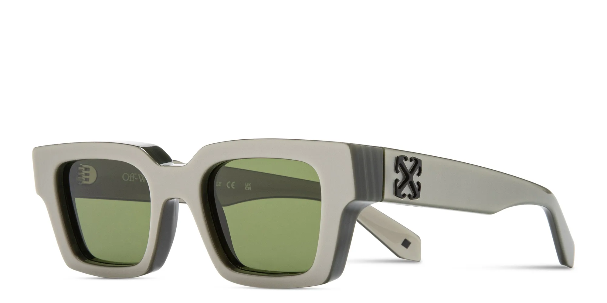 Shop OFF WHITE Virgil Unisex Square Sunglasses in Taupe online.