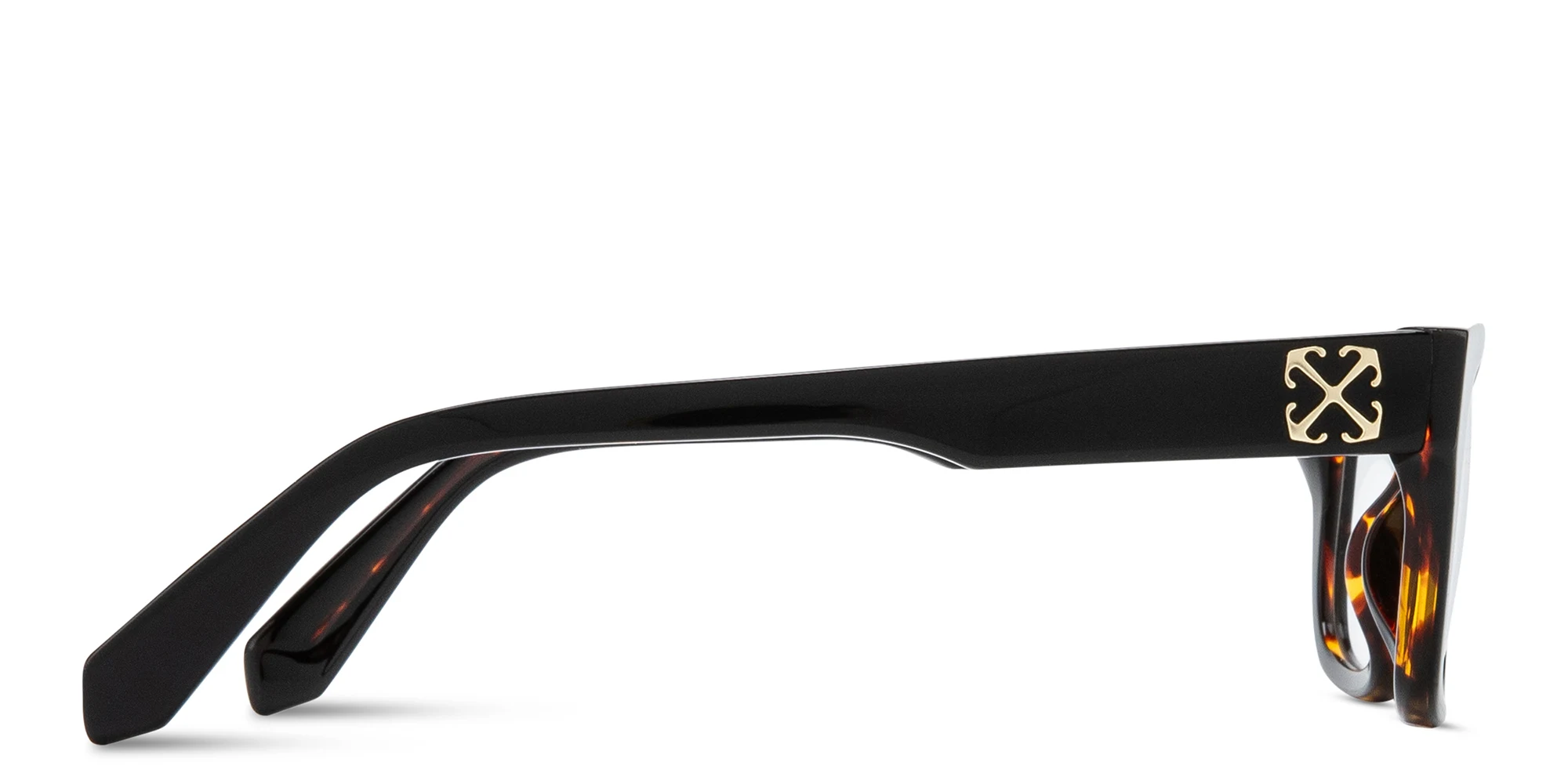 Shop OFF WHITE Arrows Motif Unisex Pillow Eyeglasses in Black online.