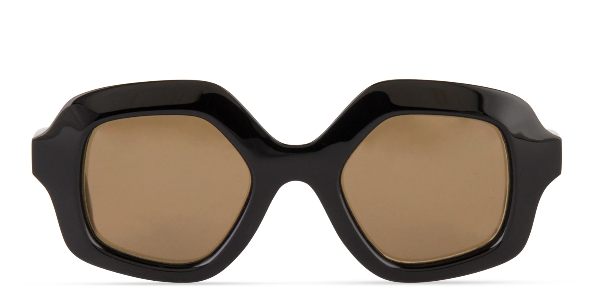 Shop LAPIMA Cecilia Irregular Sunglasses in Black online.