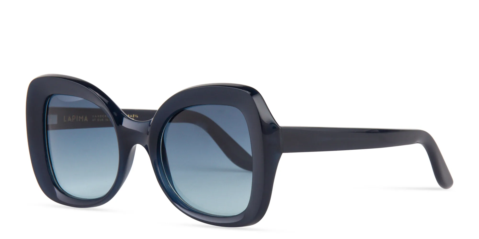 Shop LAPIMA Isabel Square Sunglasses in Blue online.