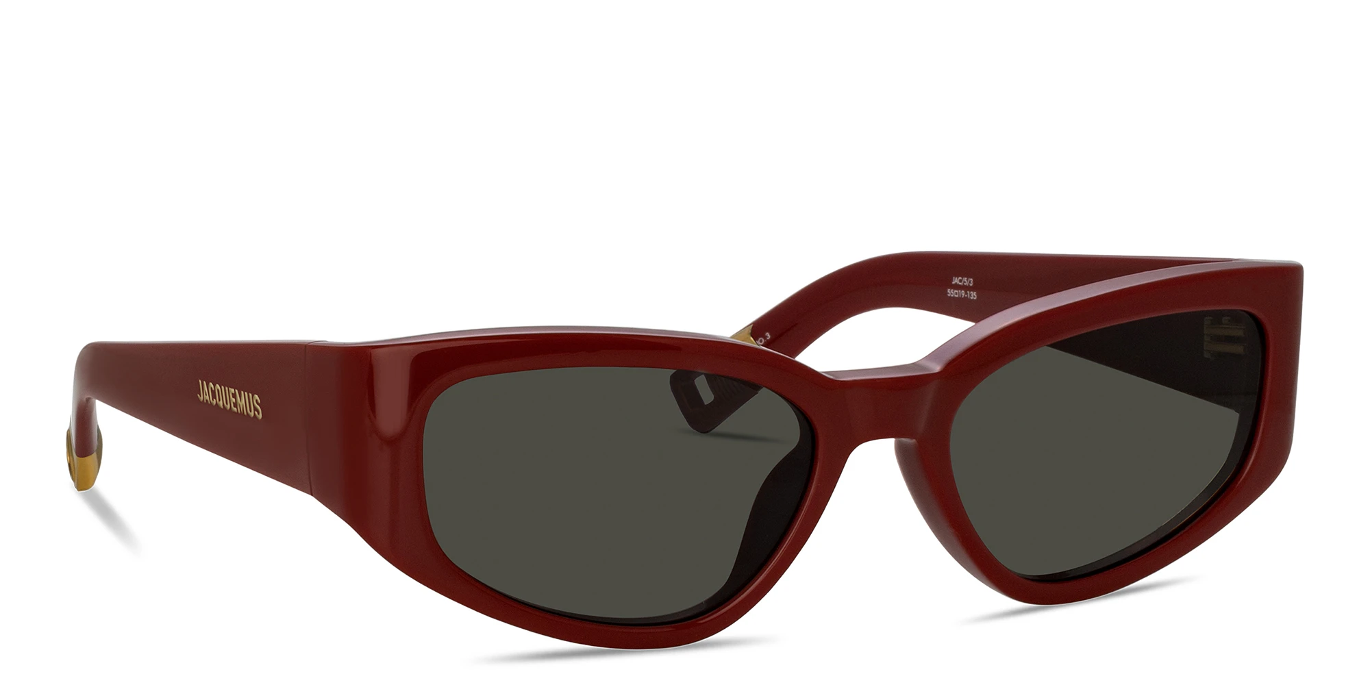 Shop JACQUEMUS Gala Cat-Eye Sunglasses in Red online.
