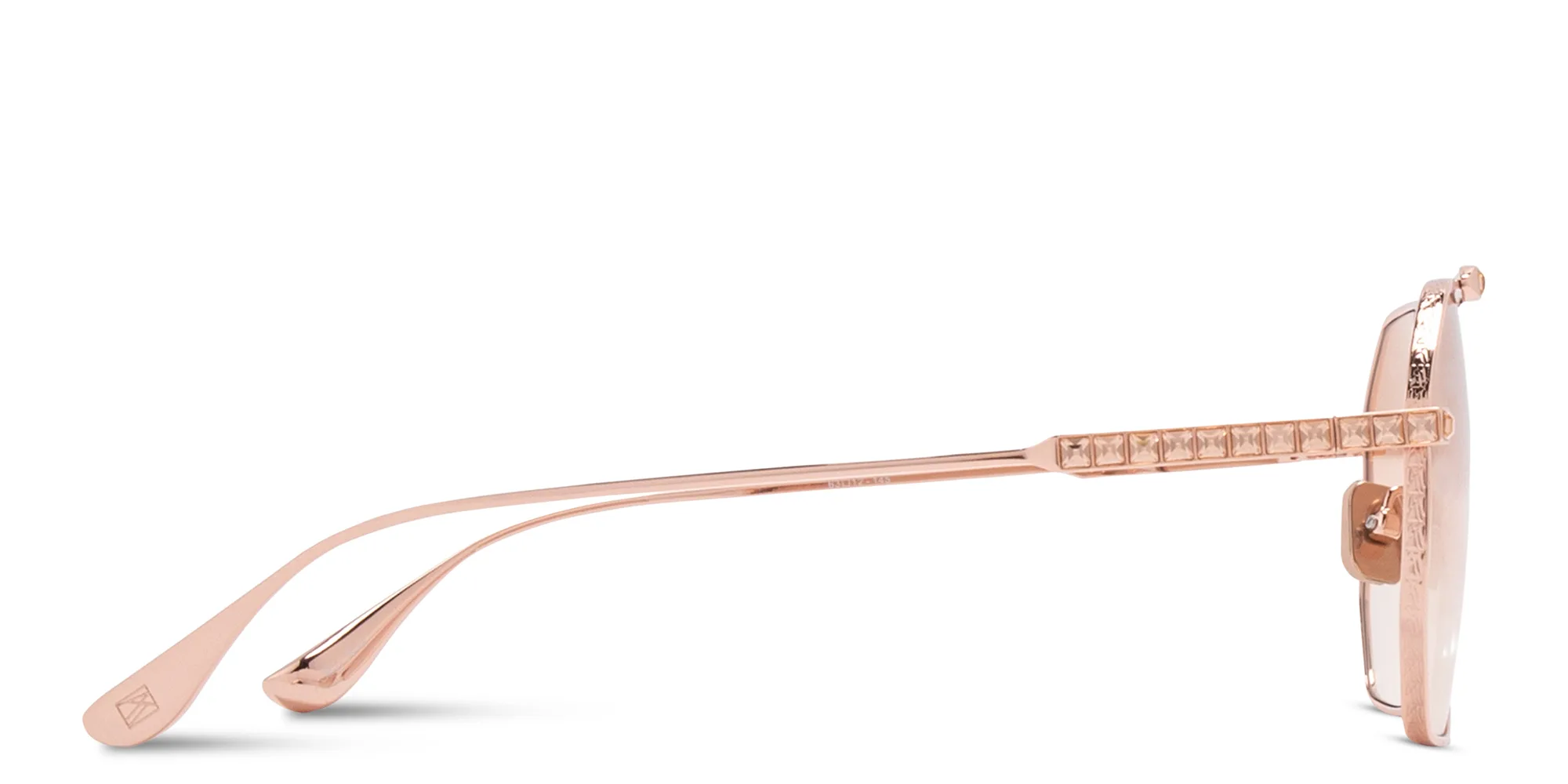 Shop ANNA KARIN KARLSSON Le Boss Limited Edition Unisex Aviator Sunglasses in Rose Gold online.