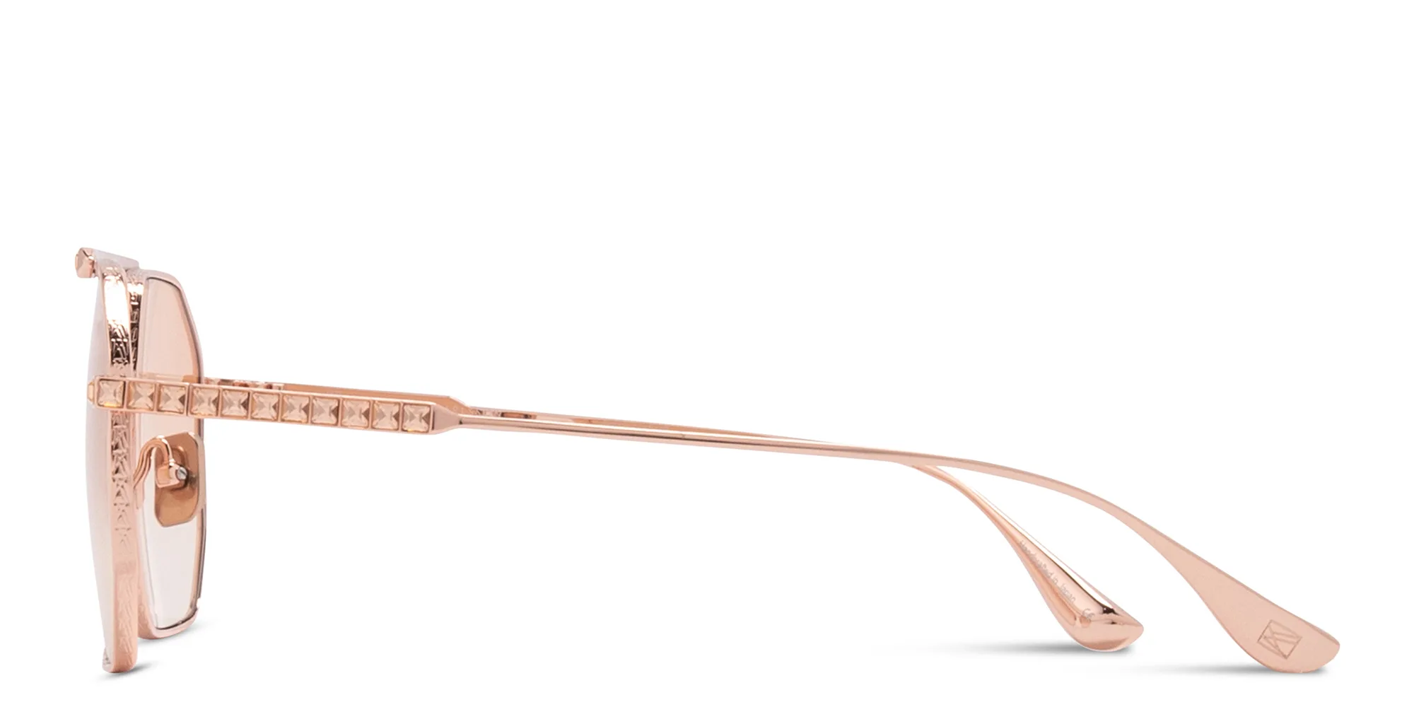 Shop ANNA KARIN KARLSSON Le Boss Limited Edition Unisex Aviator Sunglasses in Rose Gold online.