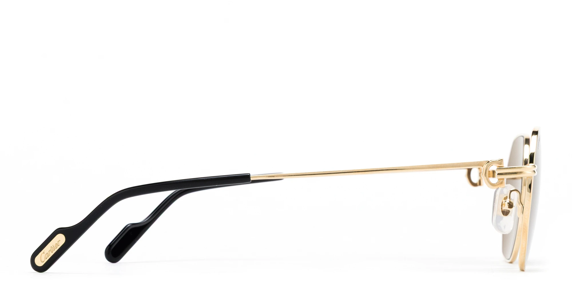 Shop Cartier Première de Cartier Unisex Irregular Sunglasses in Gold online.