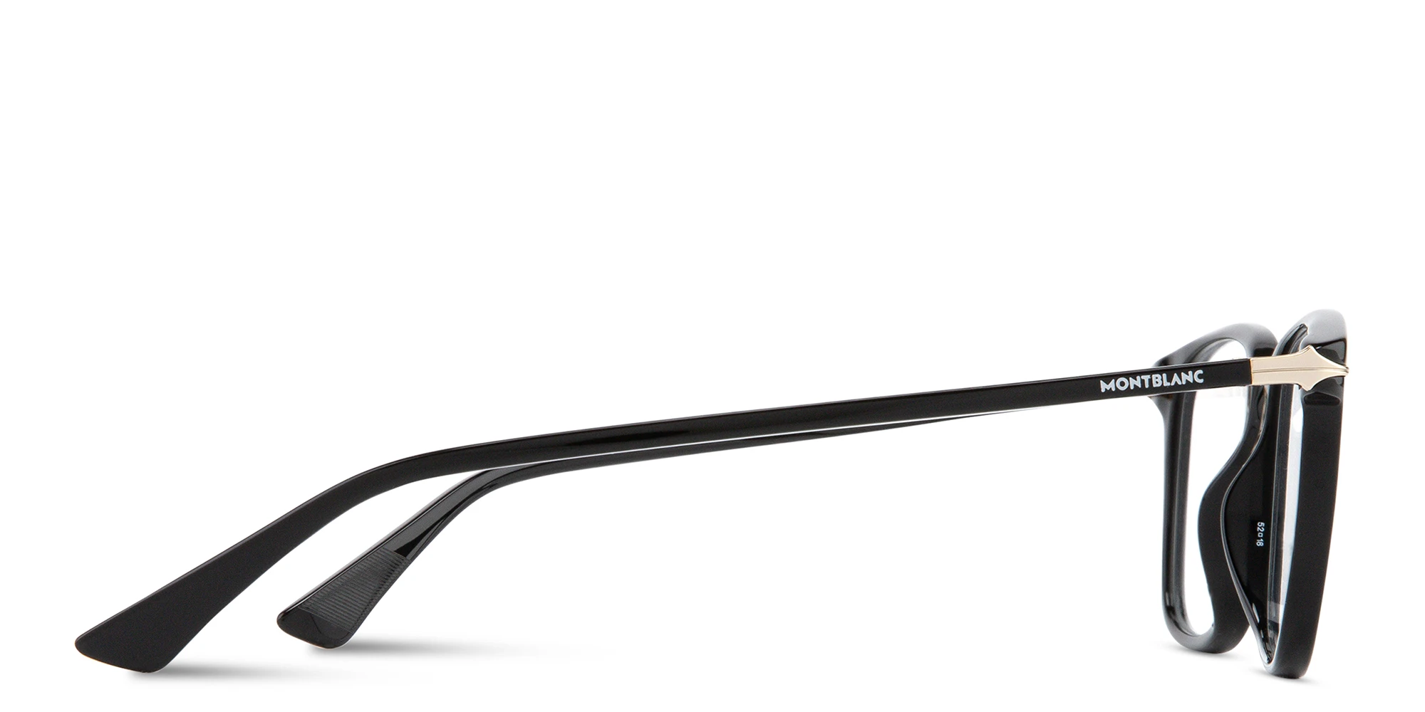 Shop MONTBLANC Nib Square Eyeglasses in Black online.