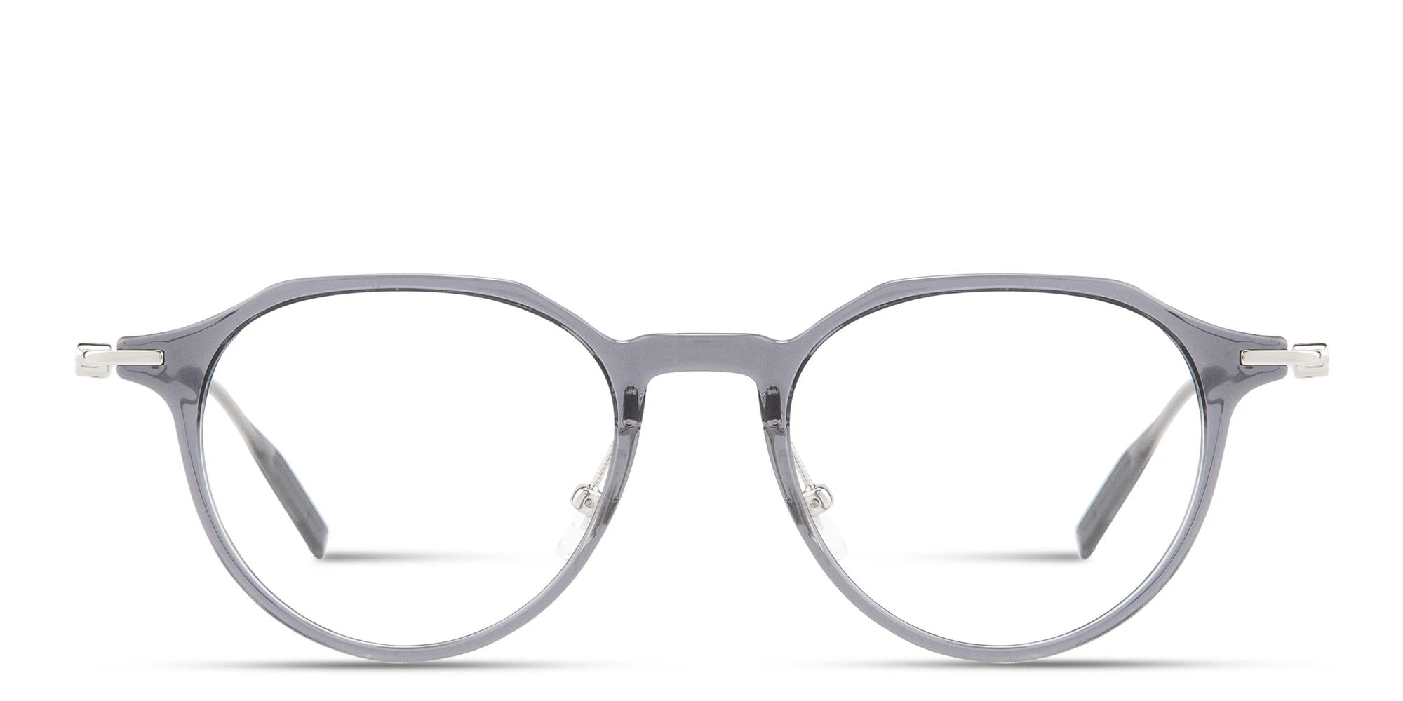 Shop MONTBLANC Snowcap Panthos Eyeglasses in Grey online.