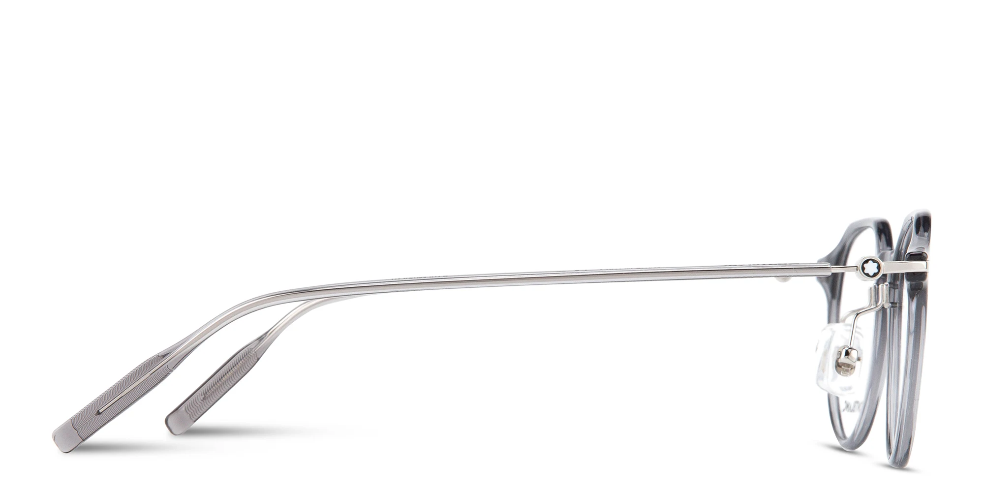 Shop MONTBLANC Snowcap Panthos Eyeglasses in Grey online.