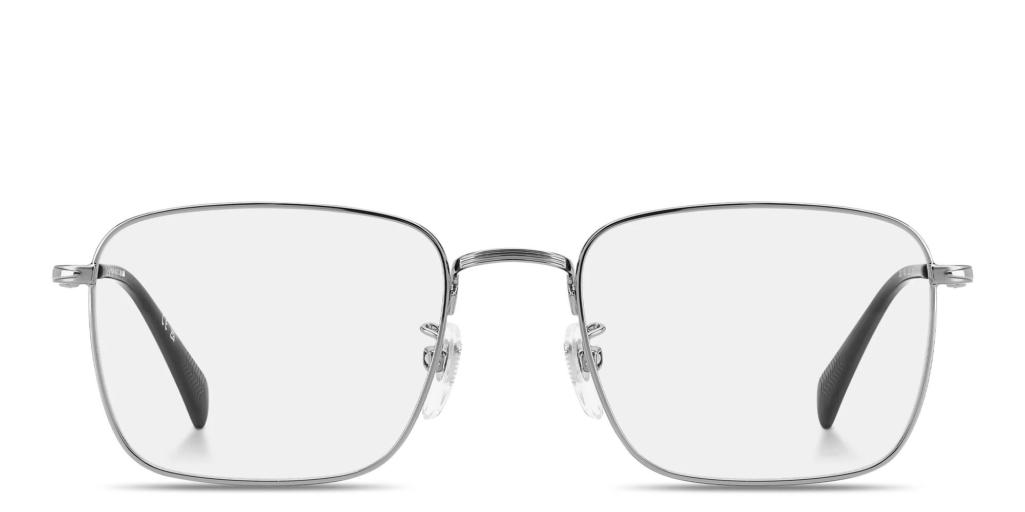 تسوق نظارات طبية مربّعة بشعار العلامة ديفيد بيكهام بلون فضي أونلاين.