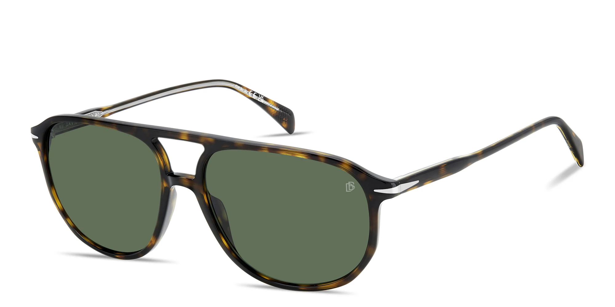 Shop DAVID BECKHAM Talisman Pilot Sunglasses in Havana online.