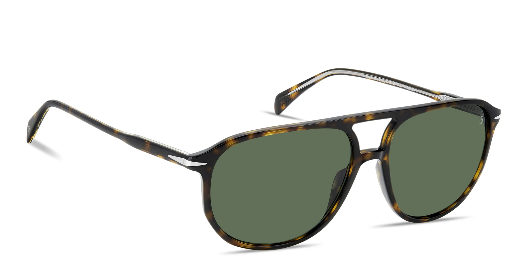Shop DAVID BECKHAM Talisman Pilot Sunglasses in Havana online.