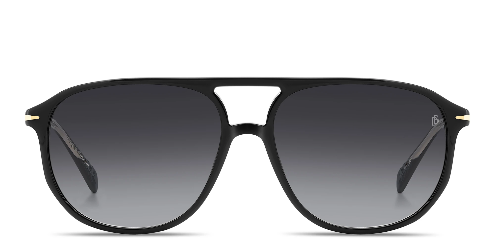 Shop DAVID BECKHAM Talisman Pilot Sunglasses in Black online.