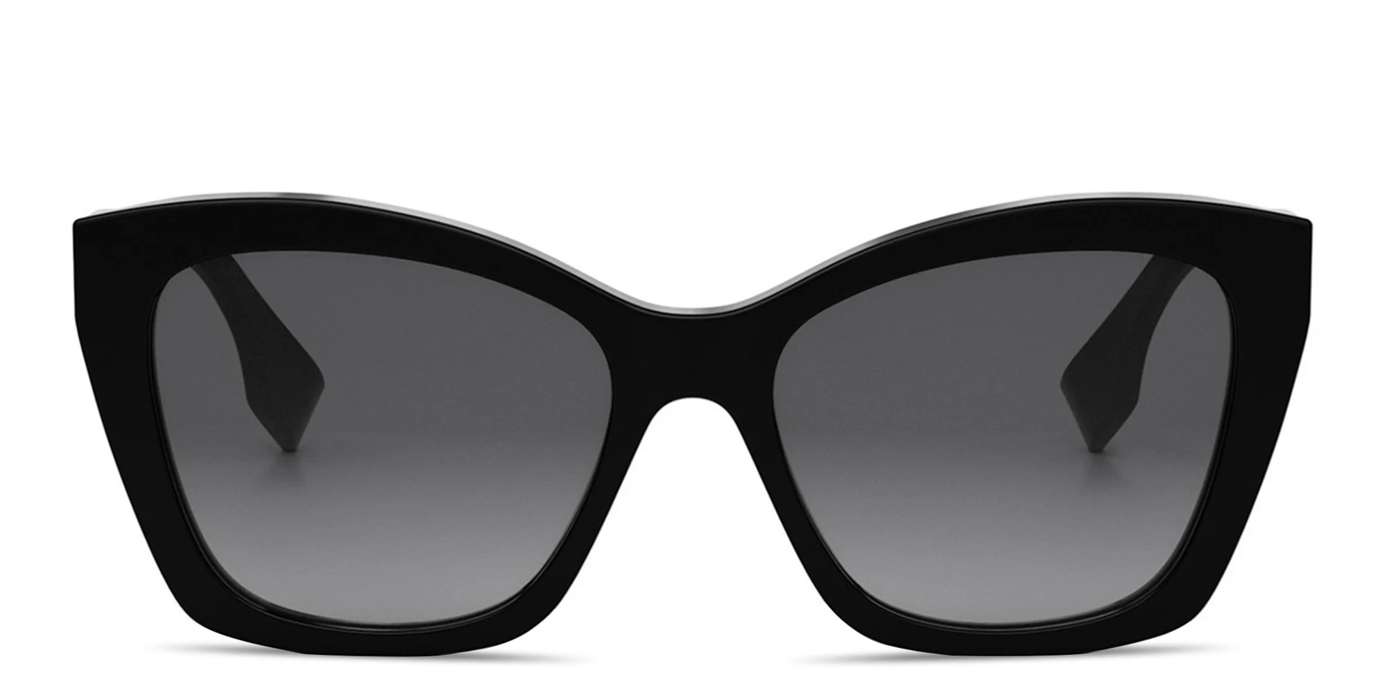 Shop FENDI Lettering Black Square Sunglasses in Black online.