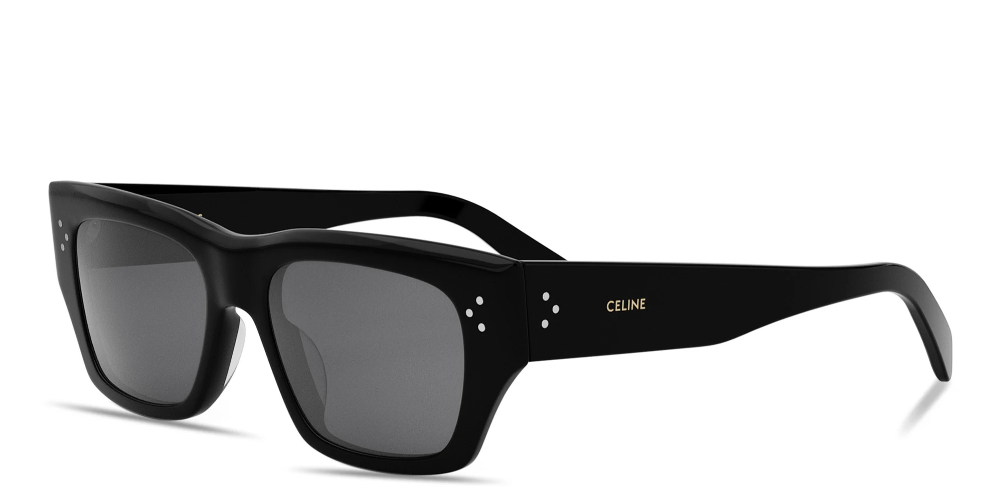Shop CELINE CELINE 3 Dots HD Geometric Sunglasses in Black online.