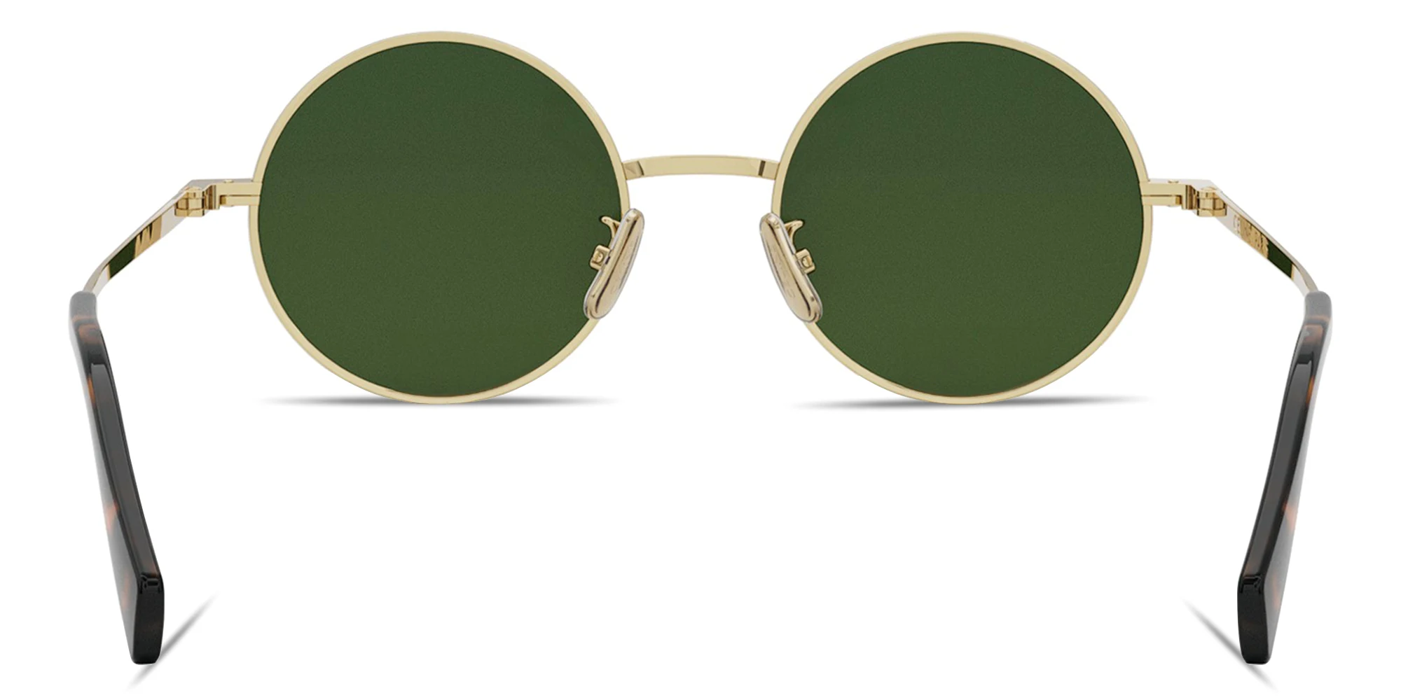 Shop CELINE Metal Round Sunglasses in Gold online.