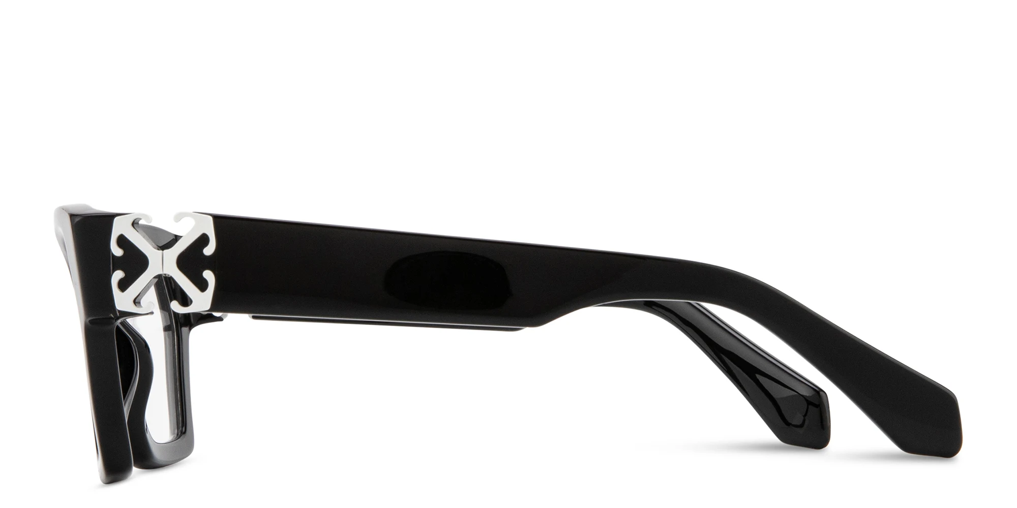 Shop OFF WHITE Arrows Logo Unisex Cat-Eye Eyeglasses in Black online.